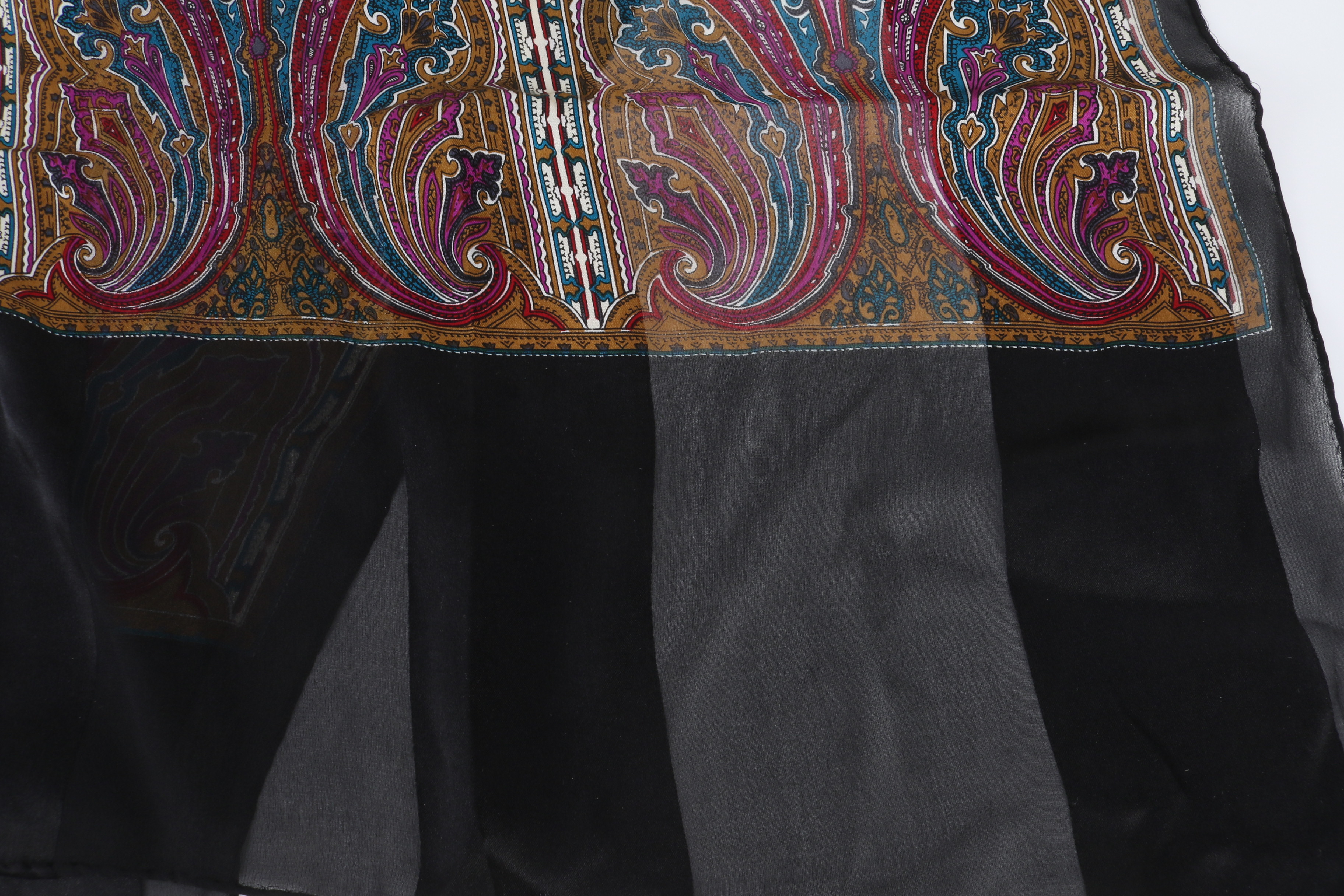 all-over print scarf with tag, other accessories — view 2