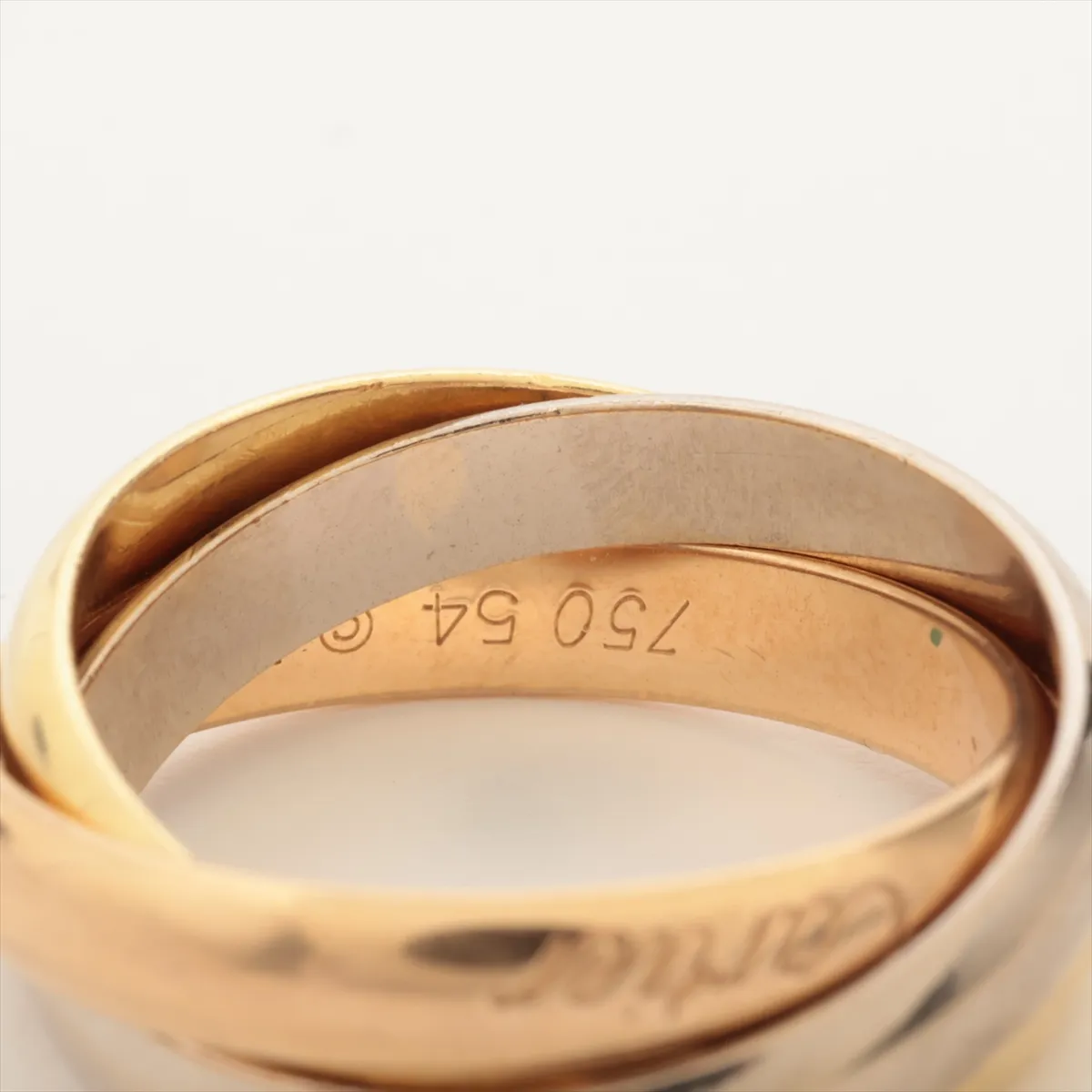 Trinity Ring 750 (YG x PG x WG) 8.9g 54 FD0694 Metal thread wax eye — view 4