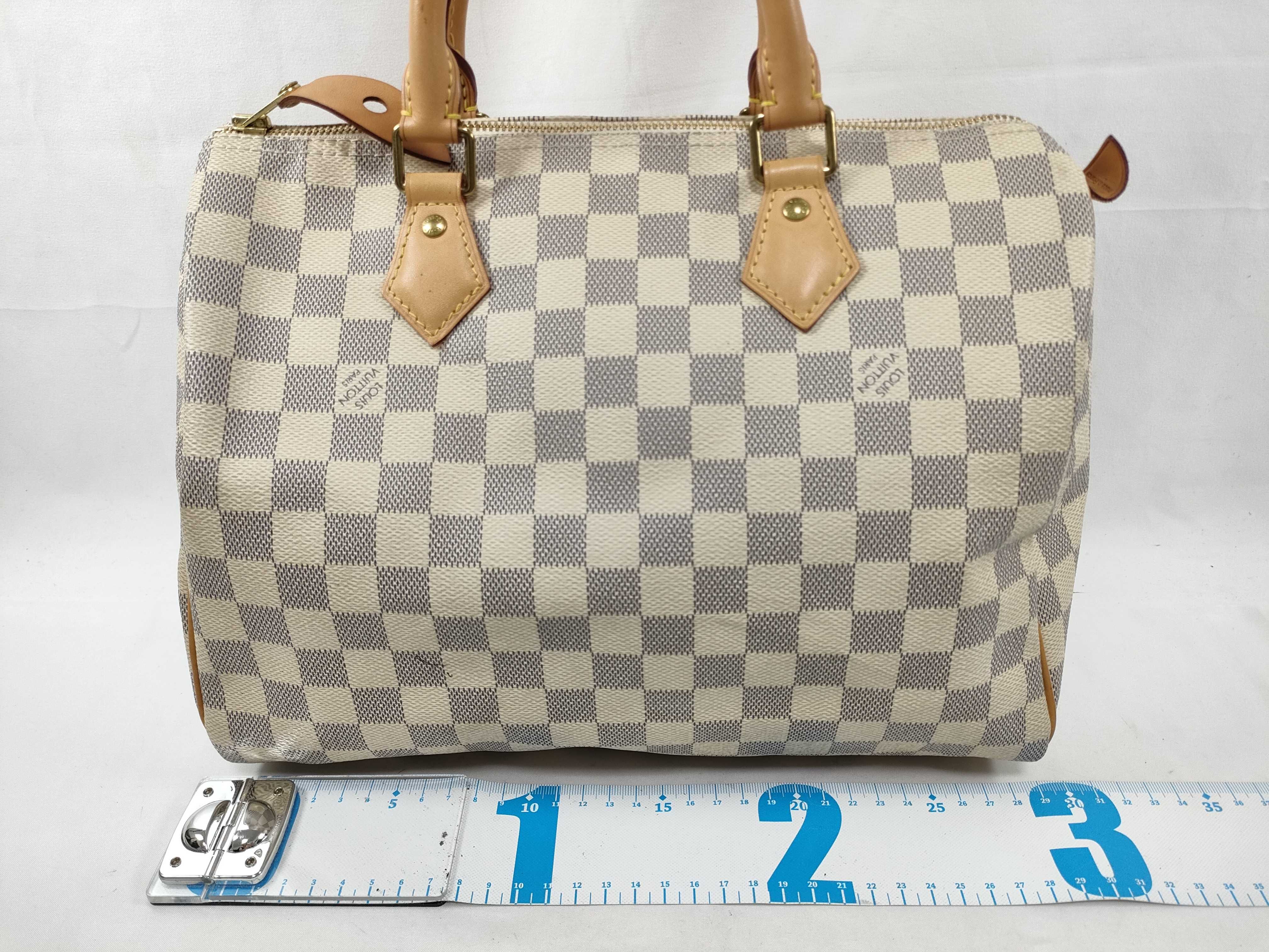 Damier Azur PH- Damier Azur Canvas Speedy 30 White N Handbag — view 2