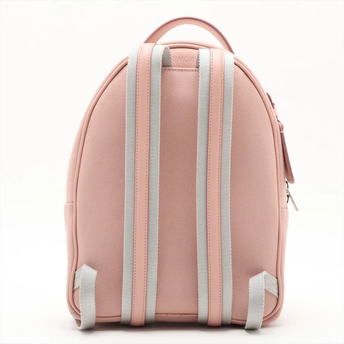 Neverstill Canvas x Leather Backpack/Rucksack Pink — view 2