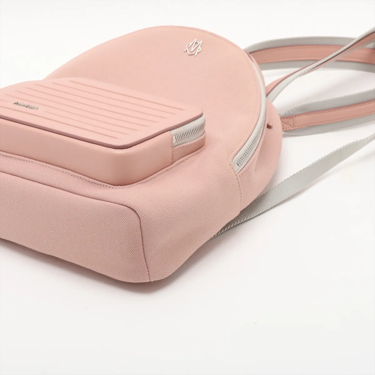 Neverstill Canvas x Leather Backpack/Rucksack Pink — view 3