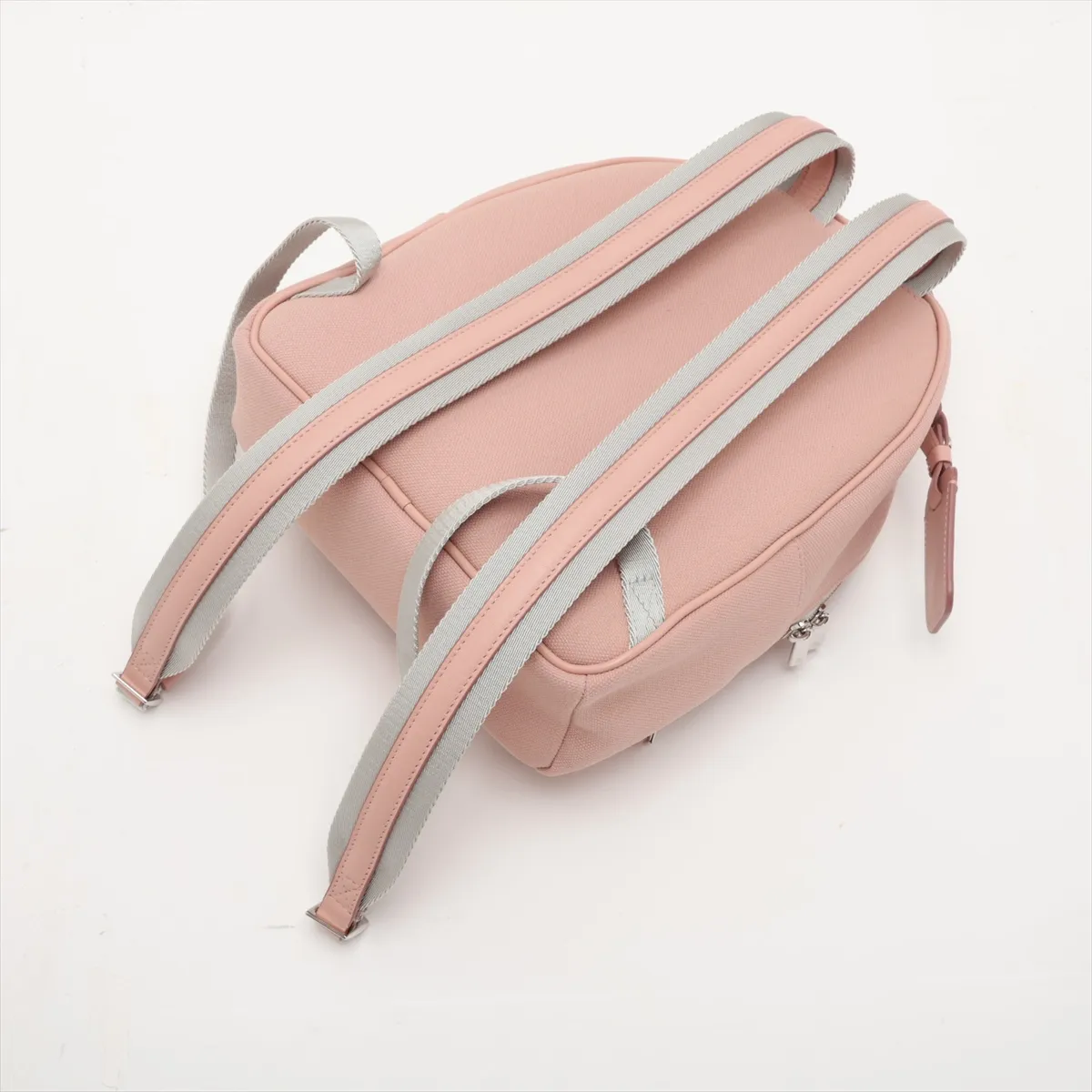 Neverstill Canvas x Leather Backpack/Rucksack Pink — view 5