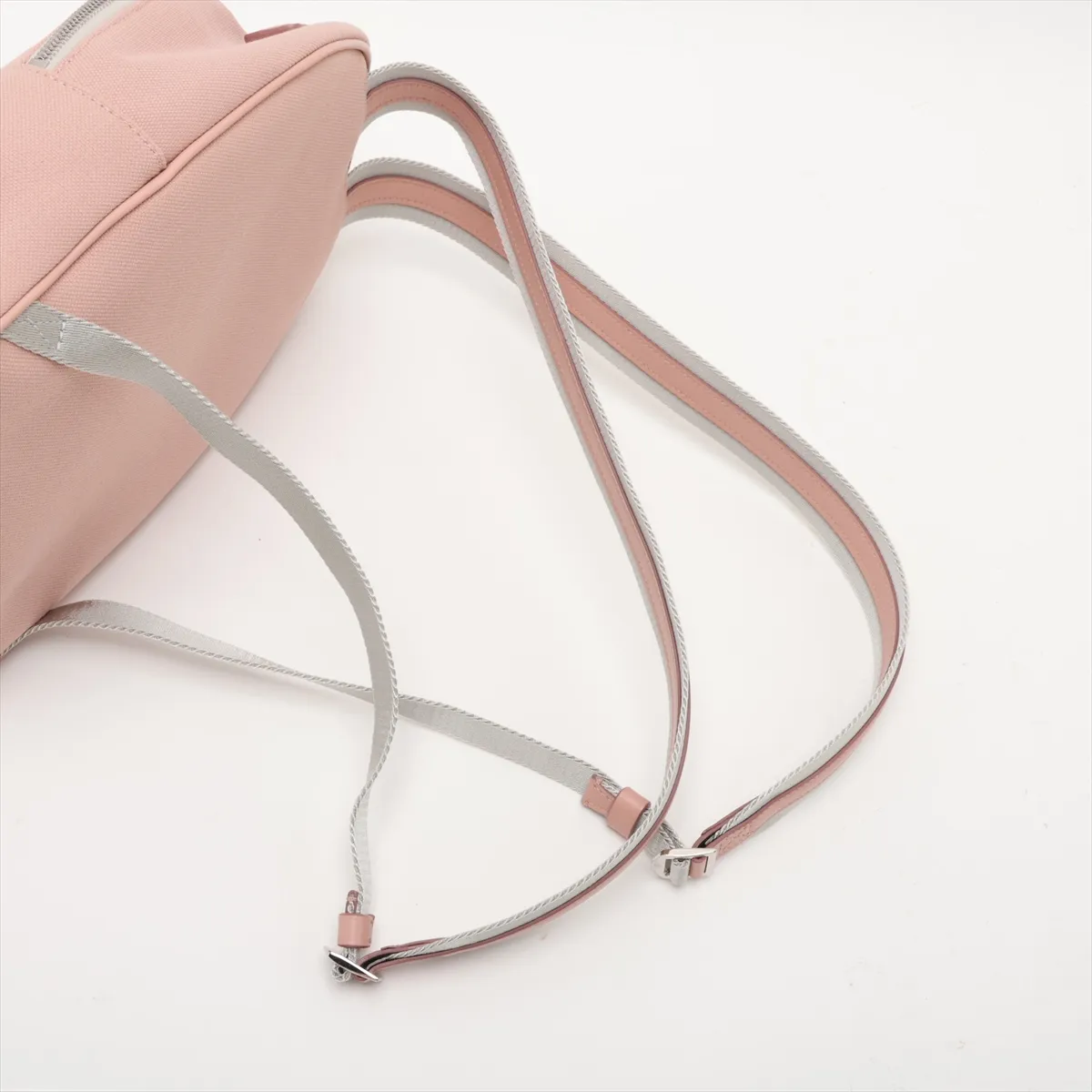 Neverstill Canvas x Leather Backpack/Rucksack Pink — view 6
