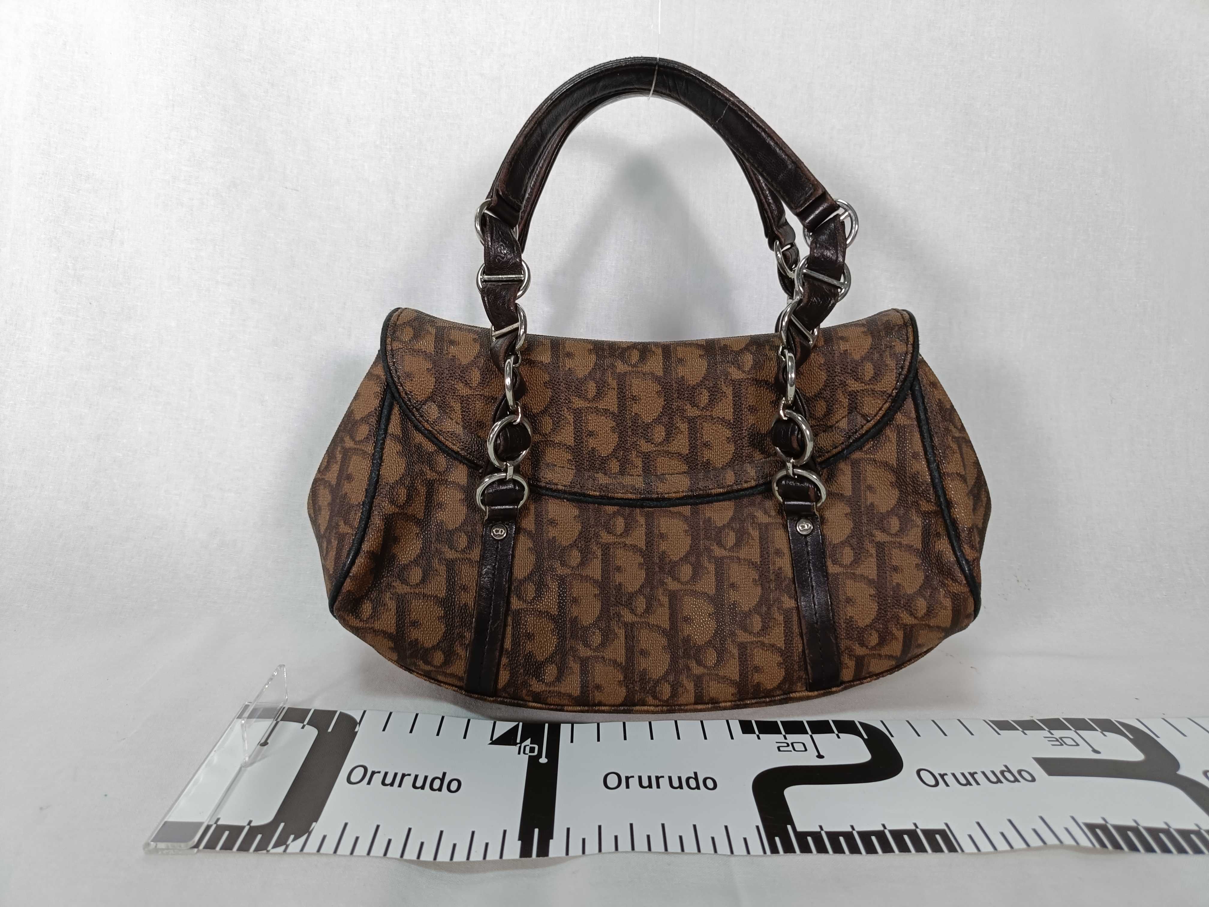 FR-Christian Trotter Romantic PVC & Leather Chain Shoulder Bag BROWN (Usu Handbag) — view 2