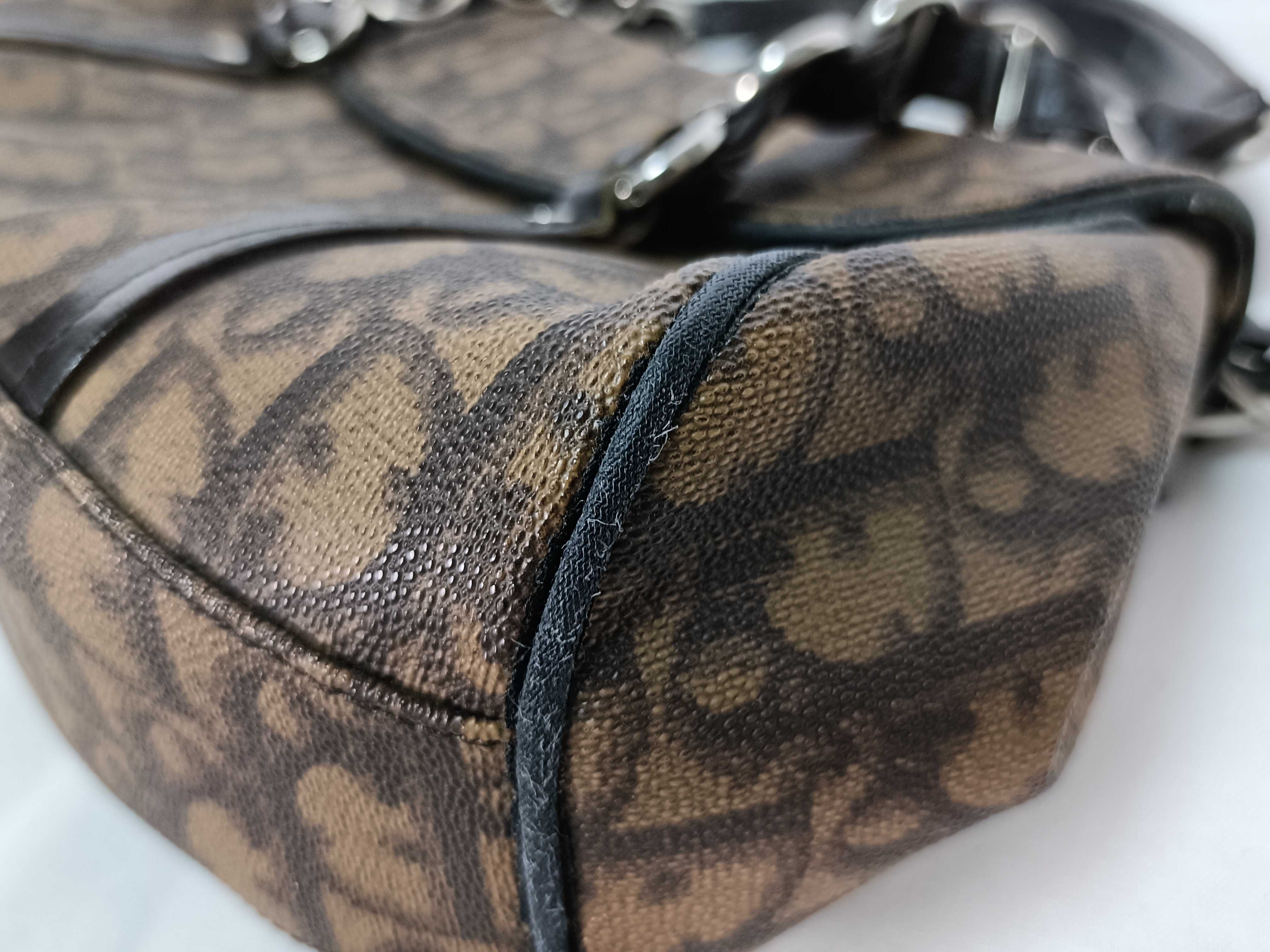 FR-Christian Trotter Romantic PVC & Leather Chain Shoulder Bag BROWN (Usu Handbag) — view 4