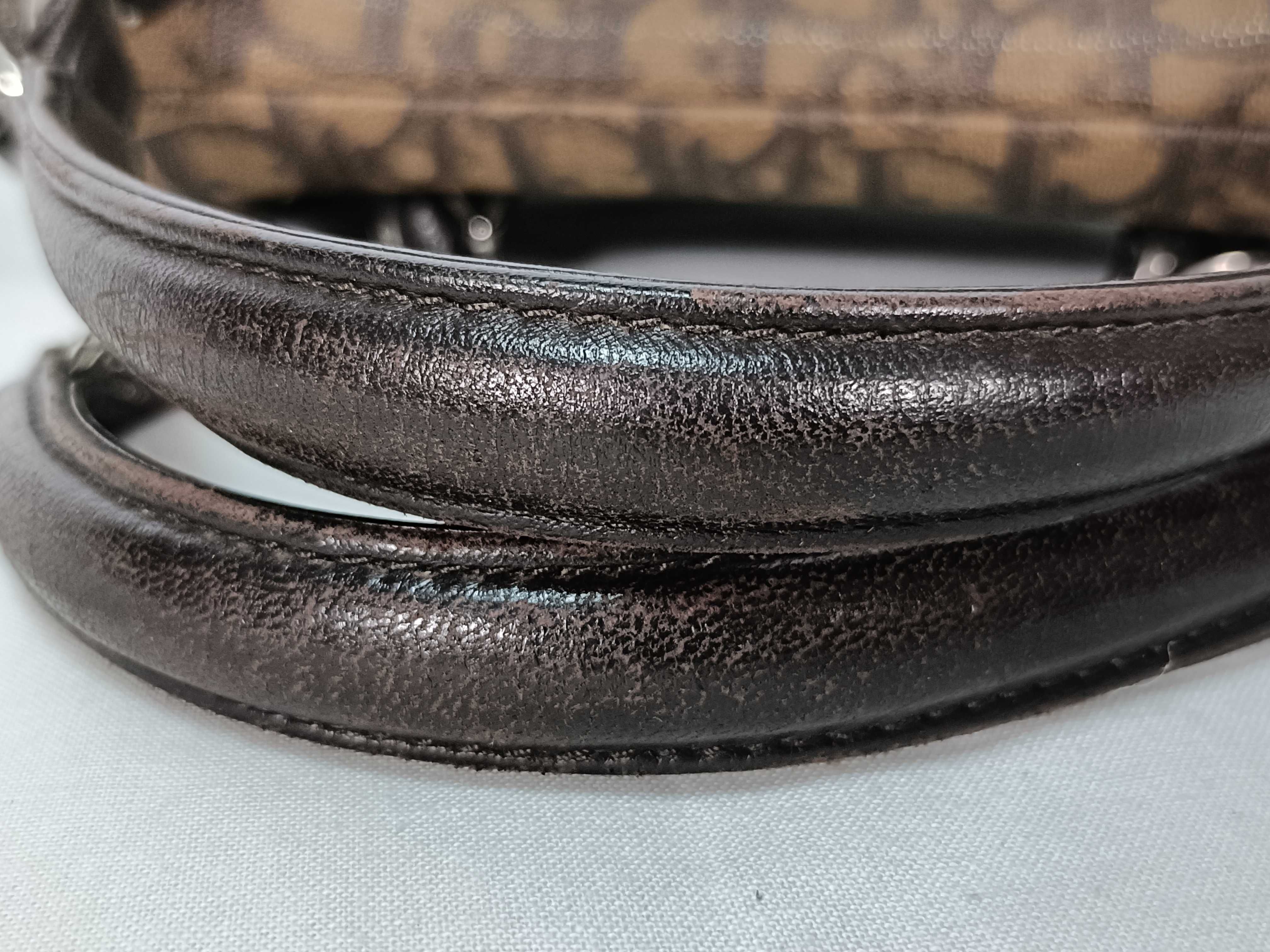 FR-Christian Trotter Romantic PVC & Leather Chain Shoulder Bag BROWN (Usu Handbag) — view 5