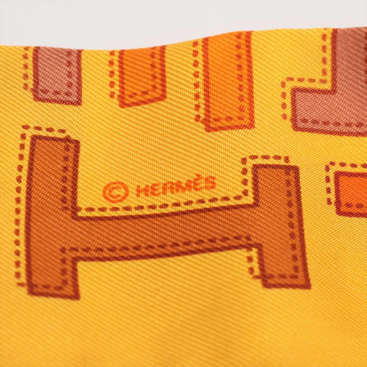 Twilly Scarf Silk Yellow Thread Fuzz — view 3