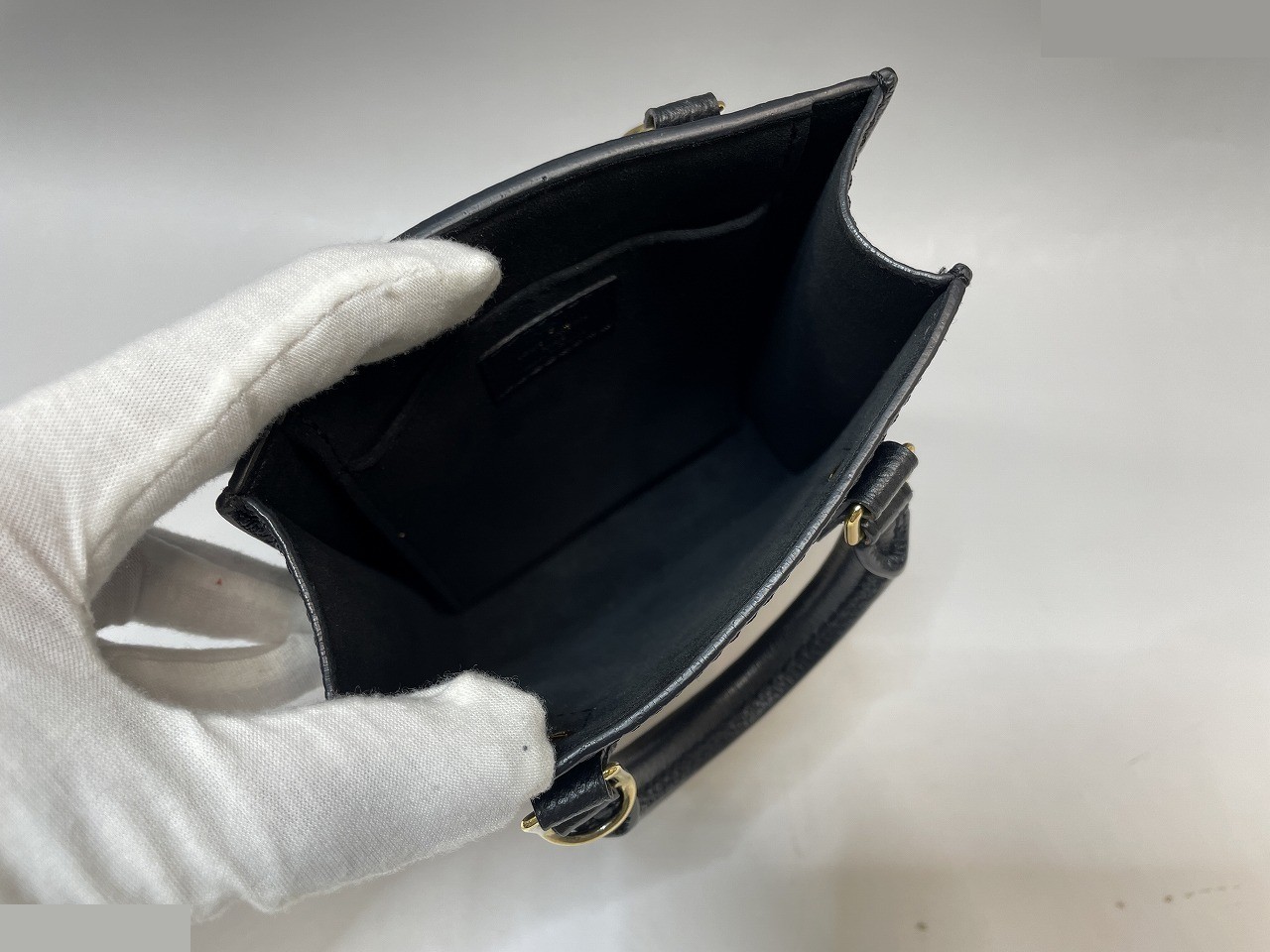 Monogram Empreinte Petite Sac Plat 2-Way Bag, Black — view 9