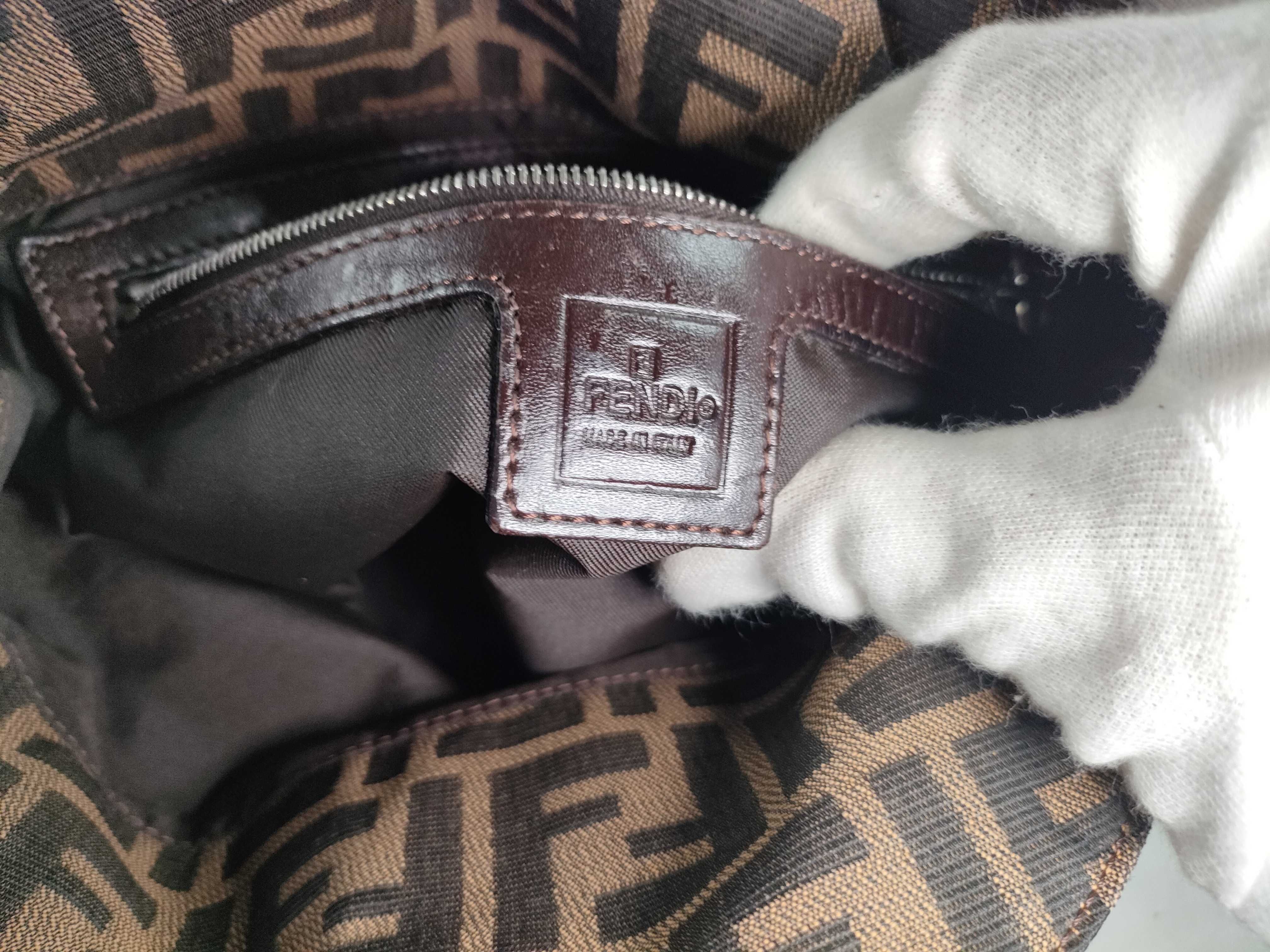 Mamma Bucket Zucca Canvas Leather Shoulder Bag — view 13