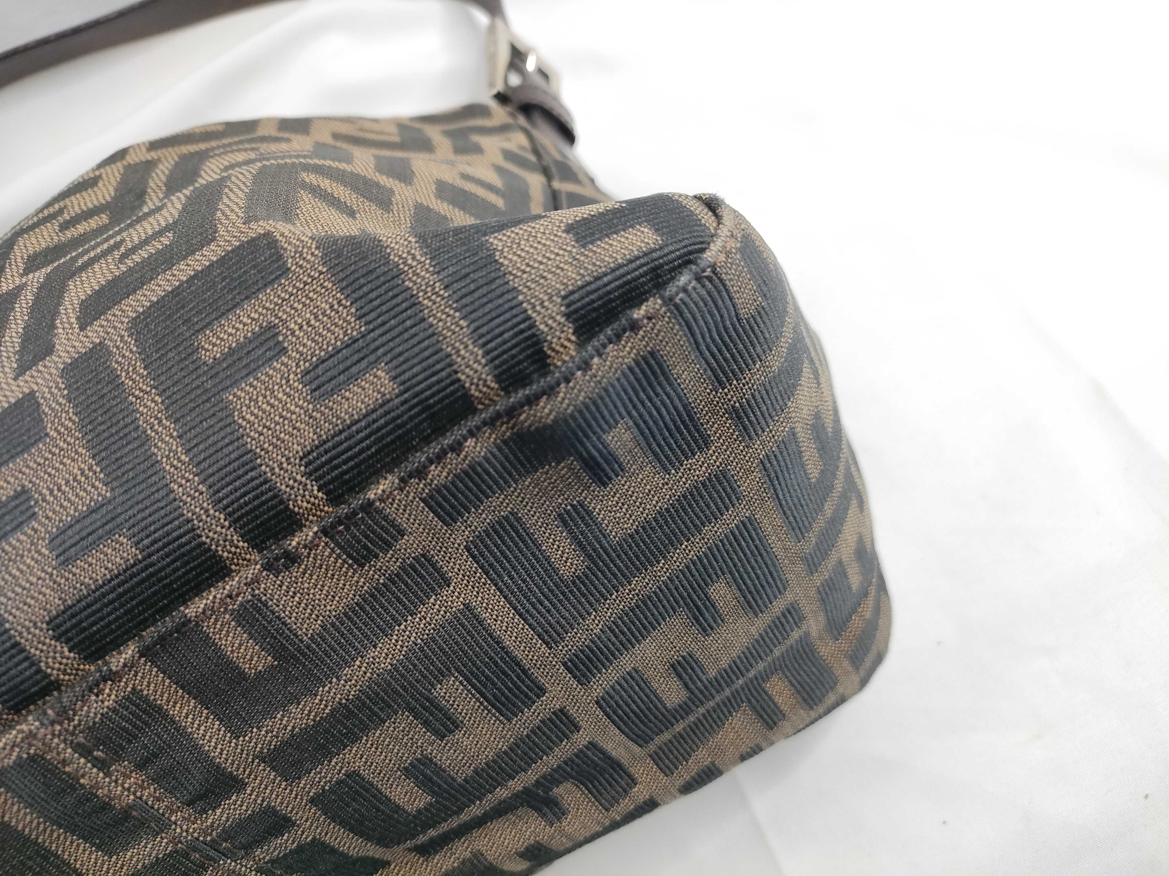 Mamma Bucket Zucca Canvas Leather Shoulder Bag — view 5