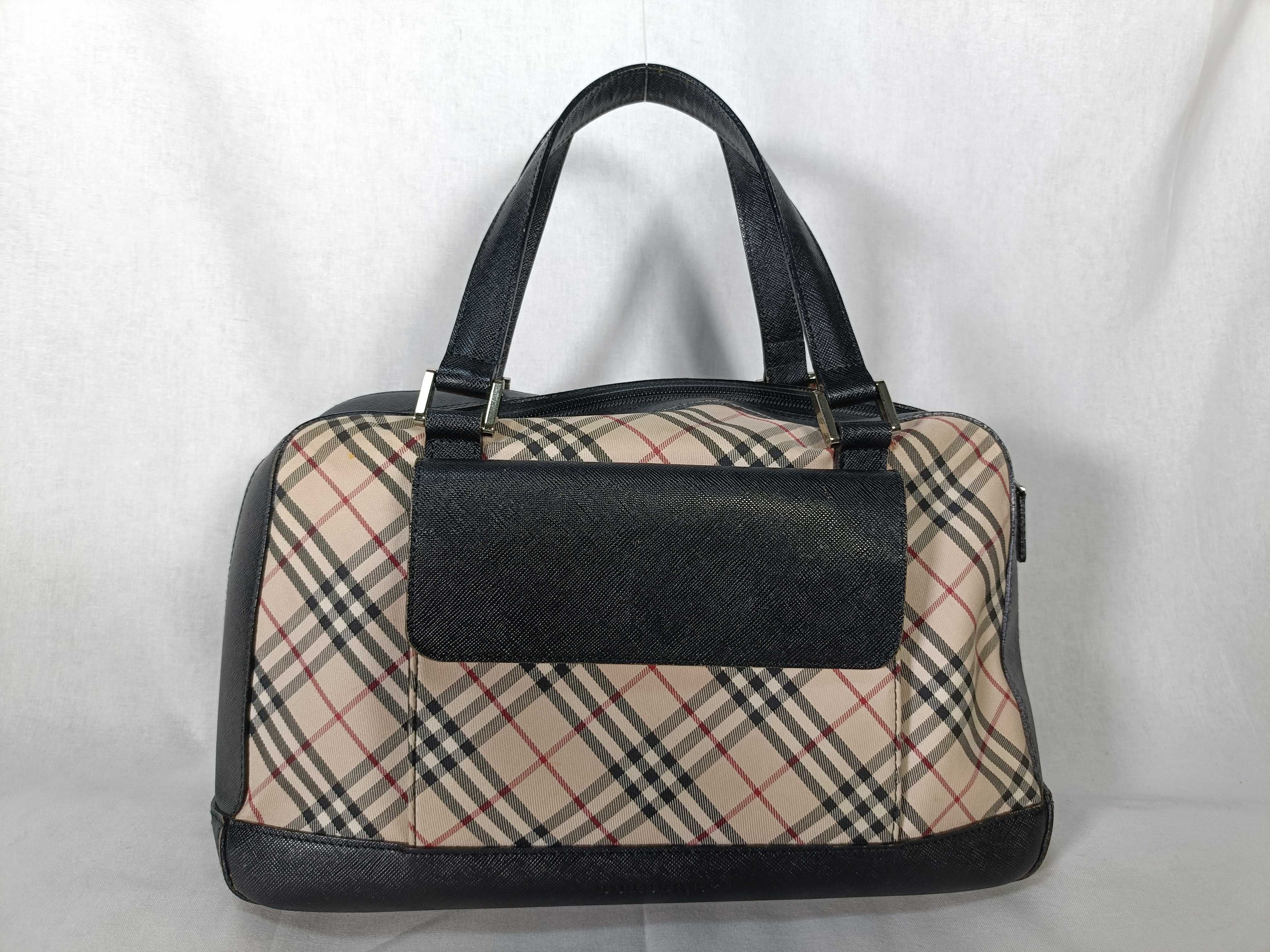 Nova Check Canvas Leather Handbag