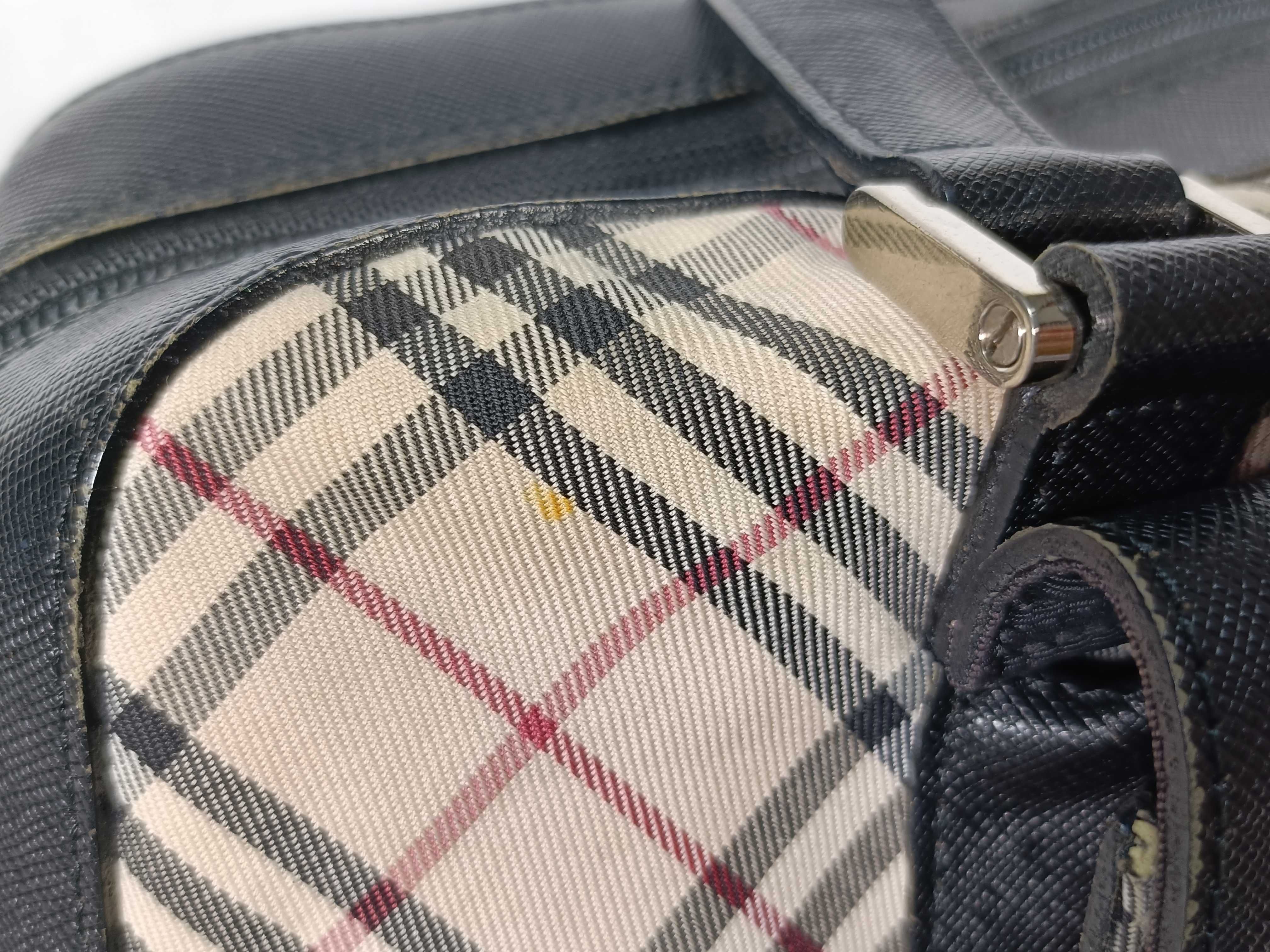 Nova Check Canvas Leather Handbag — view 9