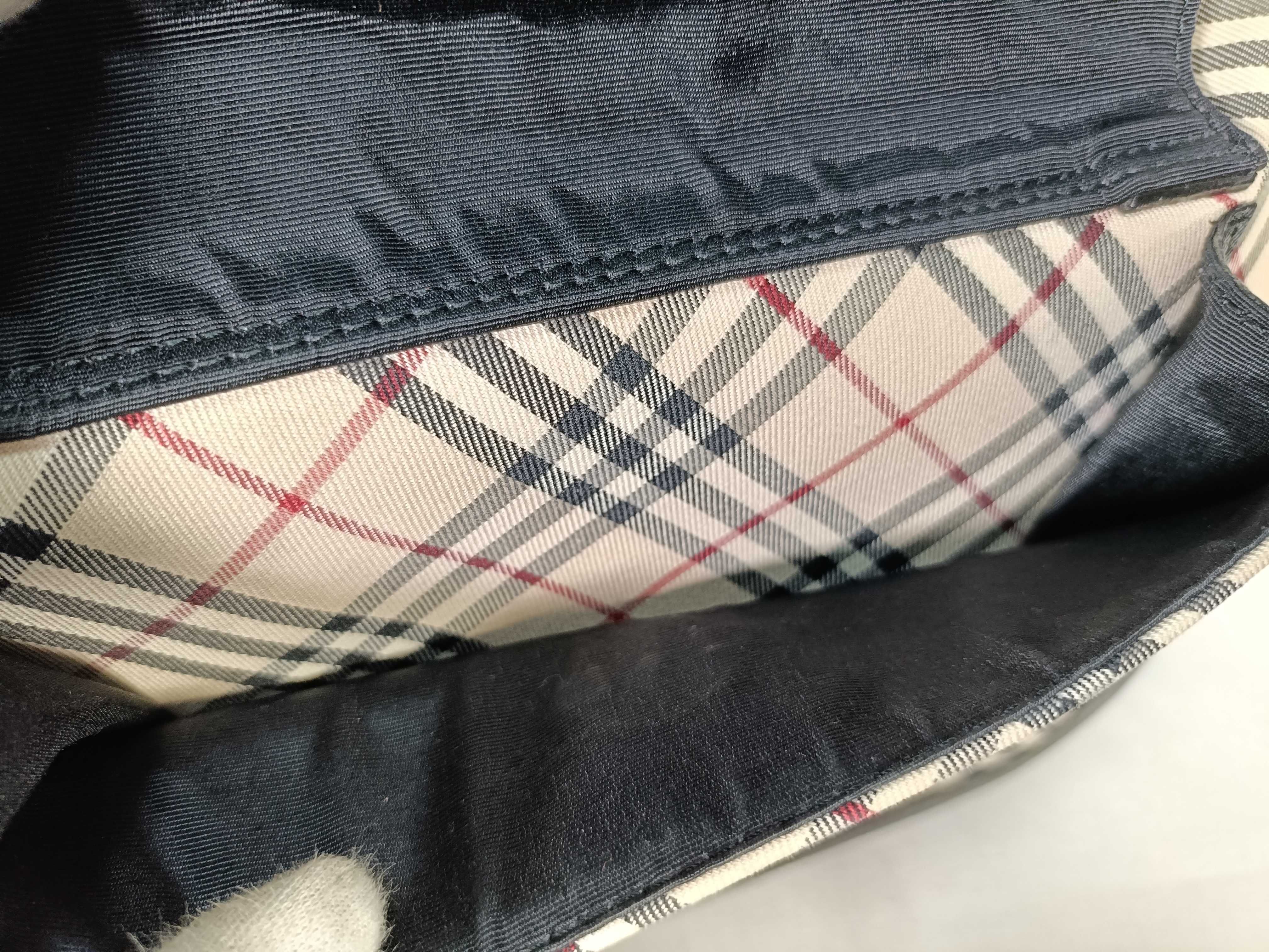 Nova Check Canvas Leather Handbag — view 10