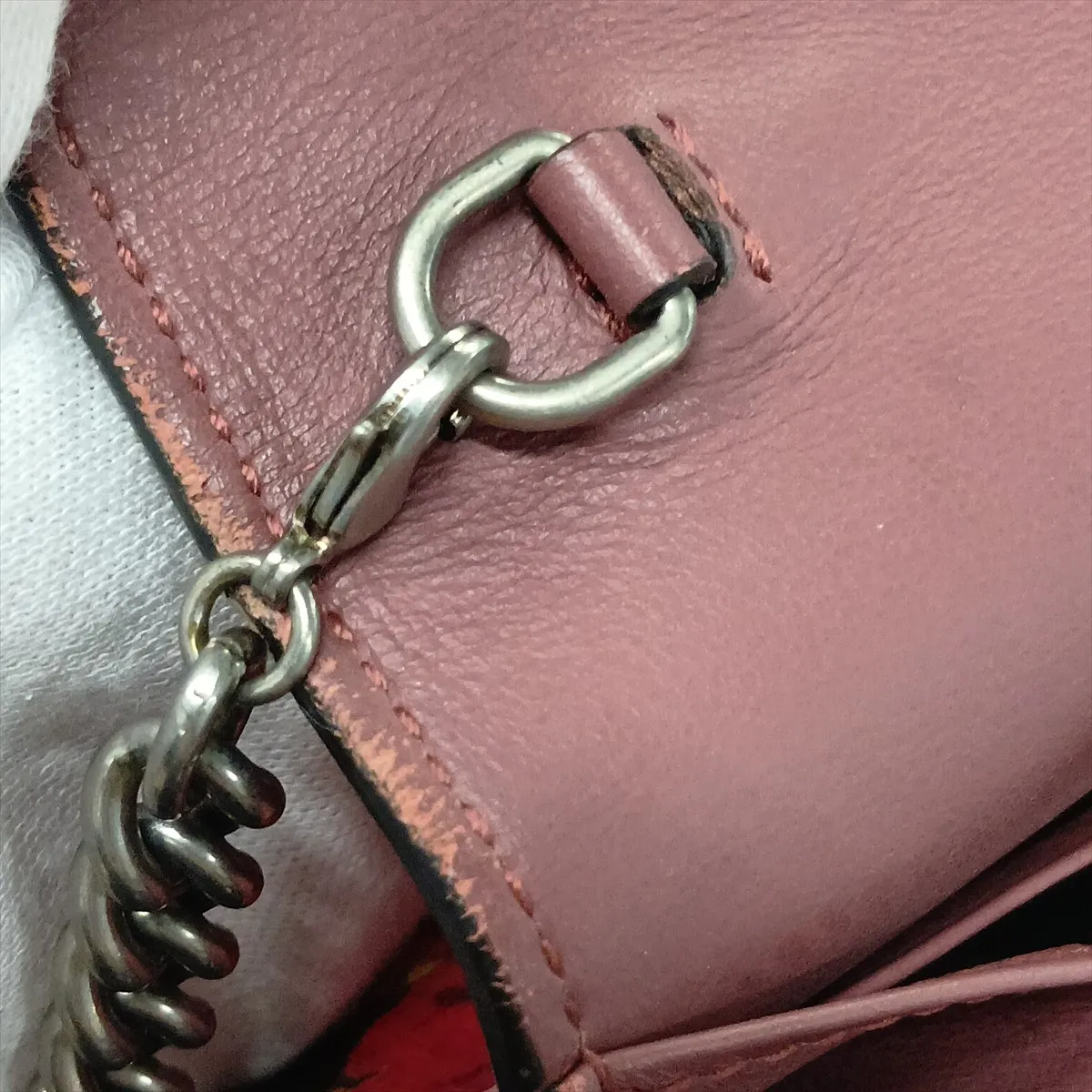 GG Blooms Dionysus PVC Chain Shoulder Bag, Beige, 401231 — view 14