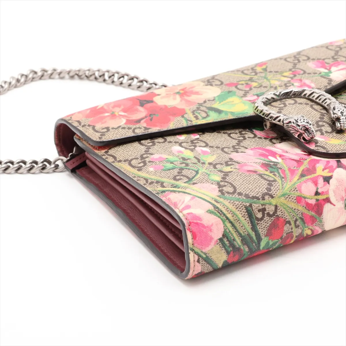 GG Blooms Dionysus PVC Chain Shoulder Bag, Beige, 401231 — view 4