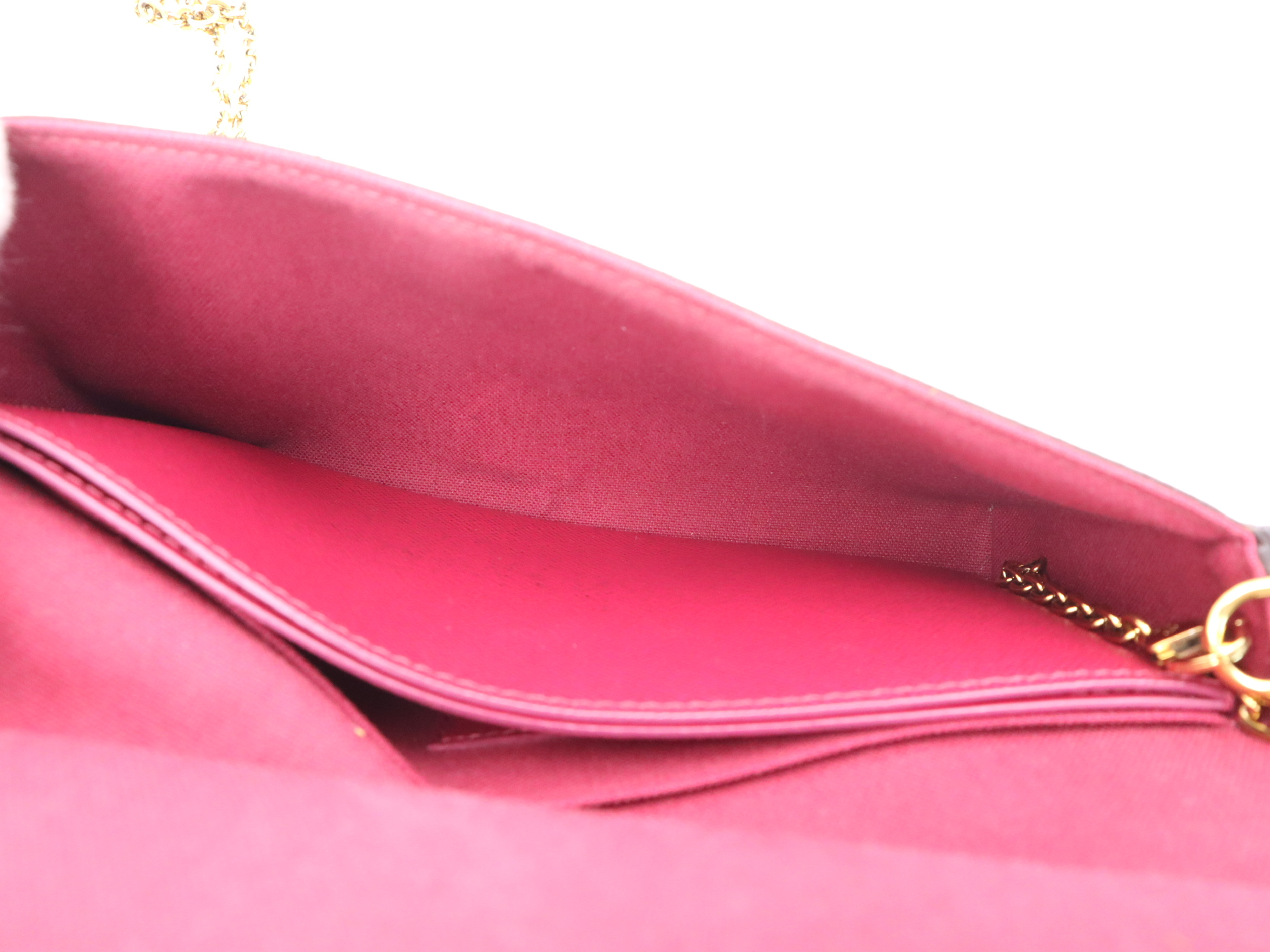 M61276 Monogram Pochette Felicie Fuchsia Shoulder Bag with Dust Bag, RFID Tested. — view 10