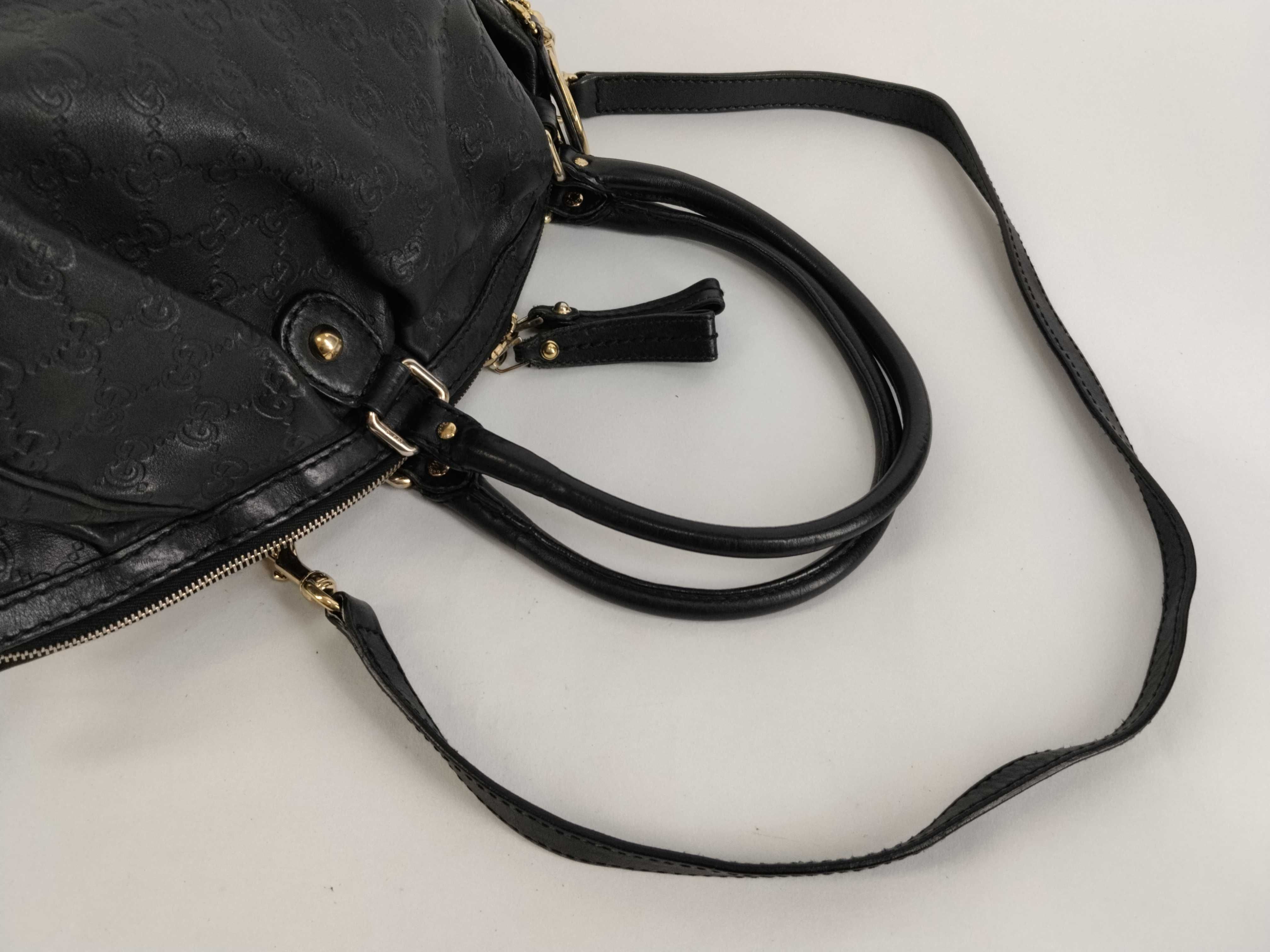 Guccissima Sukey Leather 2-Way Handbag Black 223974 Handbag — view 3