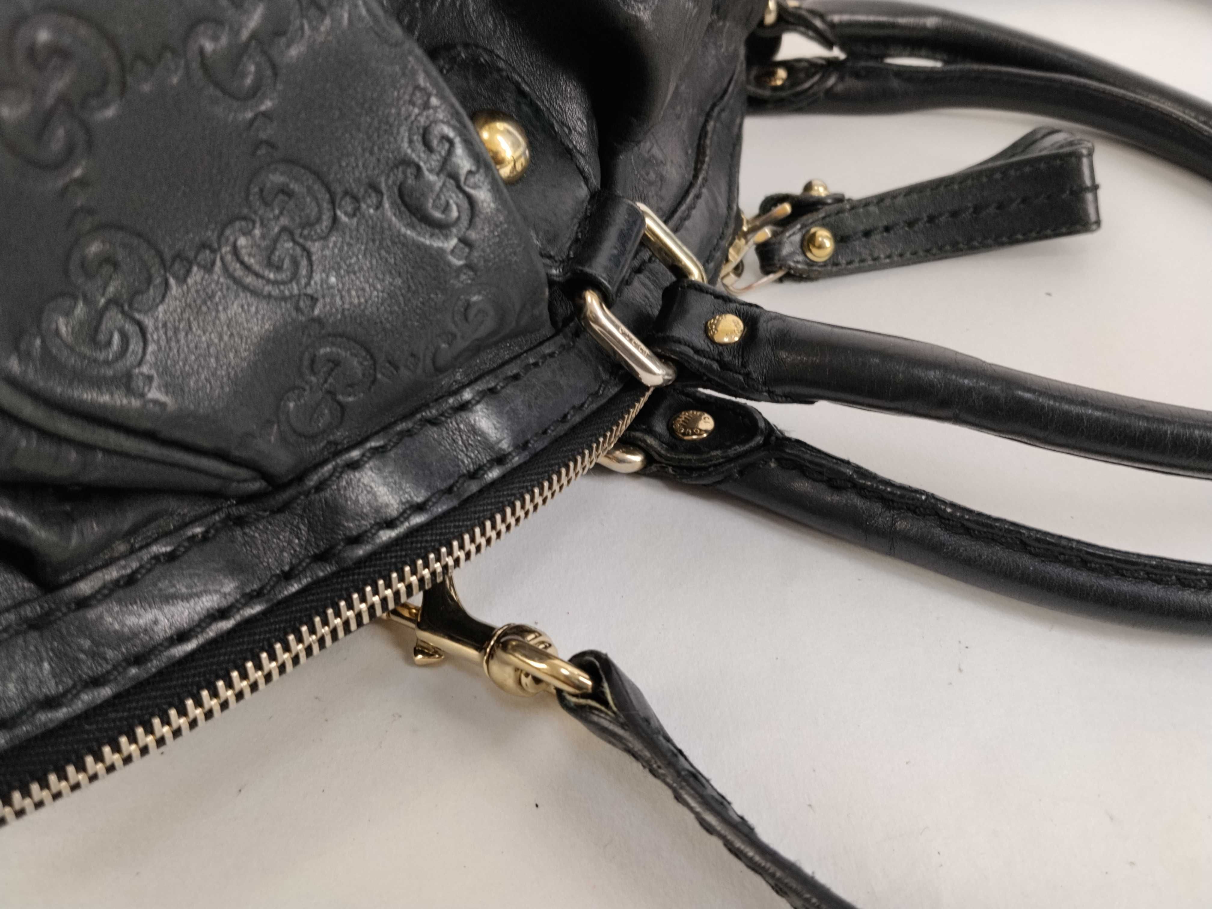 Guccissima Sukey Leather 2-Way Handbag Black 223974 Handbag — view 5