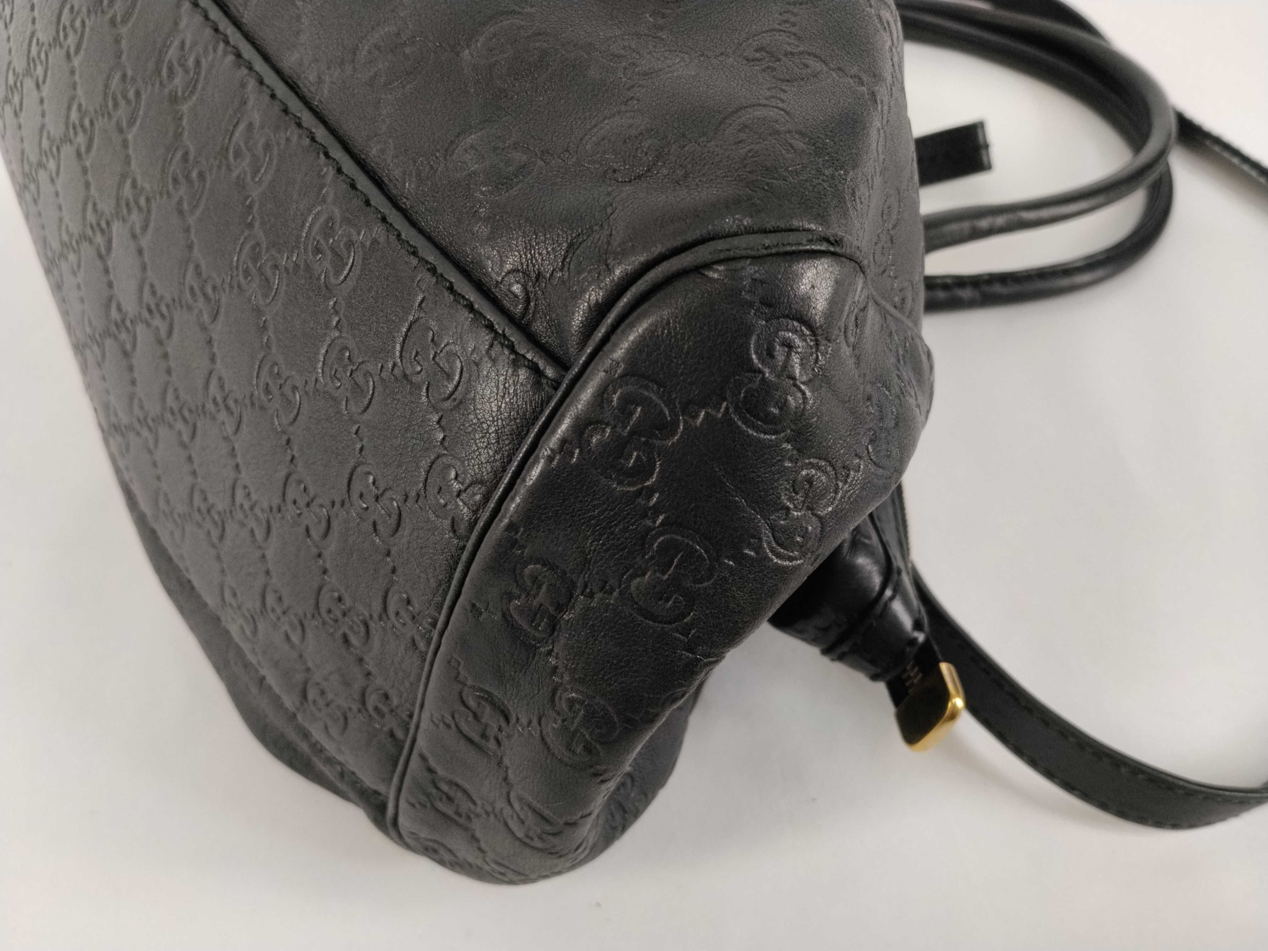Guccissima Sukey Leather 2-Way Handbag Black 223974 Handbag — view 6
