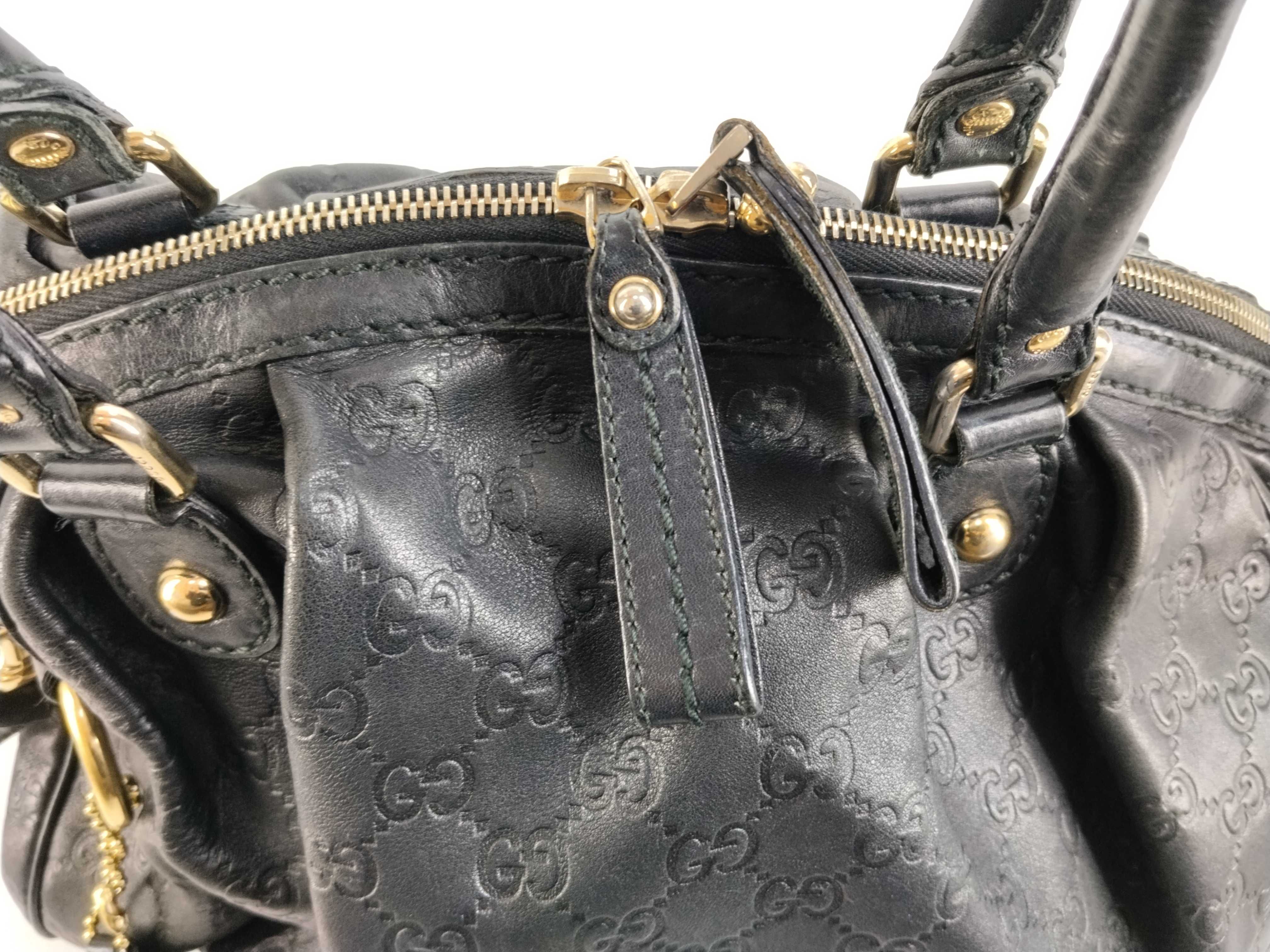 Guccissima Sukey Leather 2-Way Handbag Black 223974 Handbag — view 8