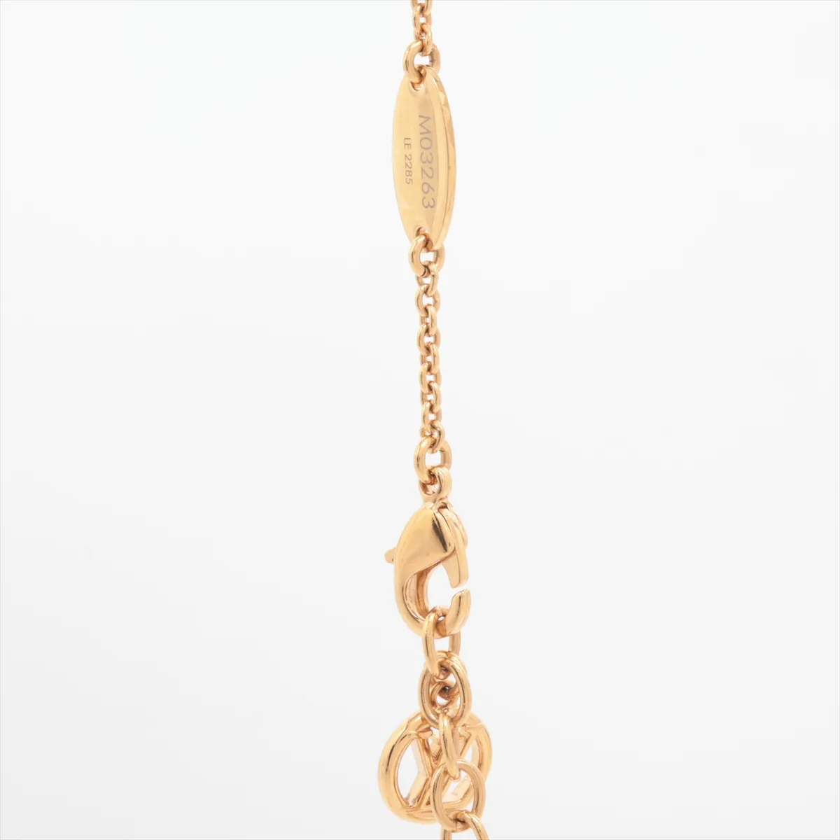 LV Script LE2285 Necklace, GP Gold, — view 3