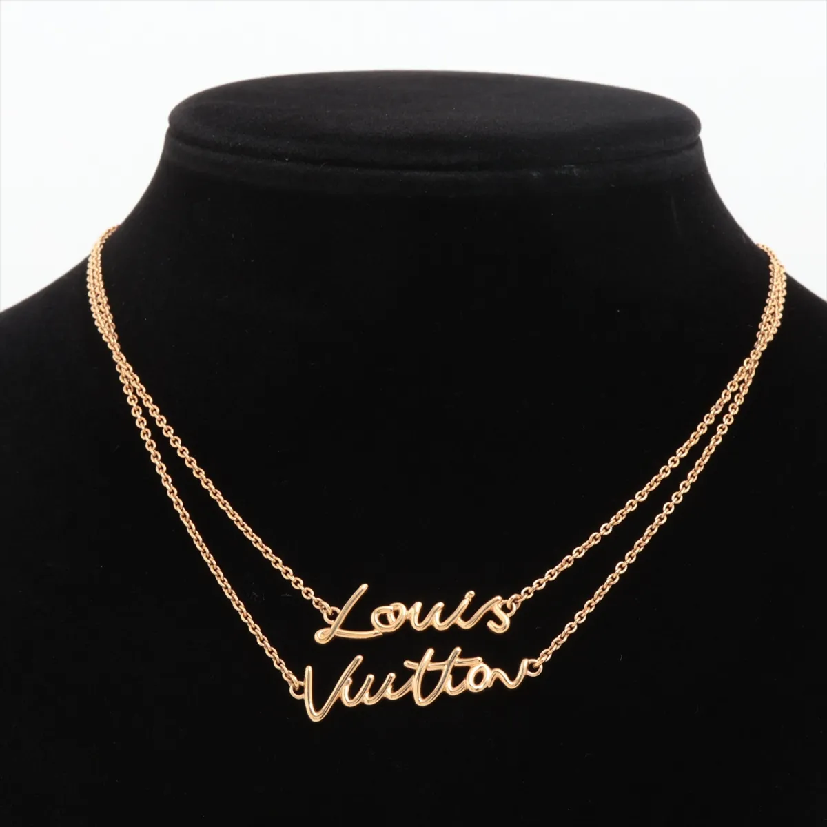 LV Script LE2285 Necklace, GP Gold, — view 5