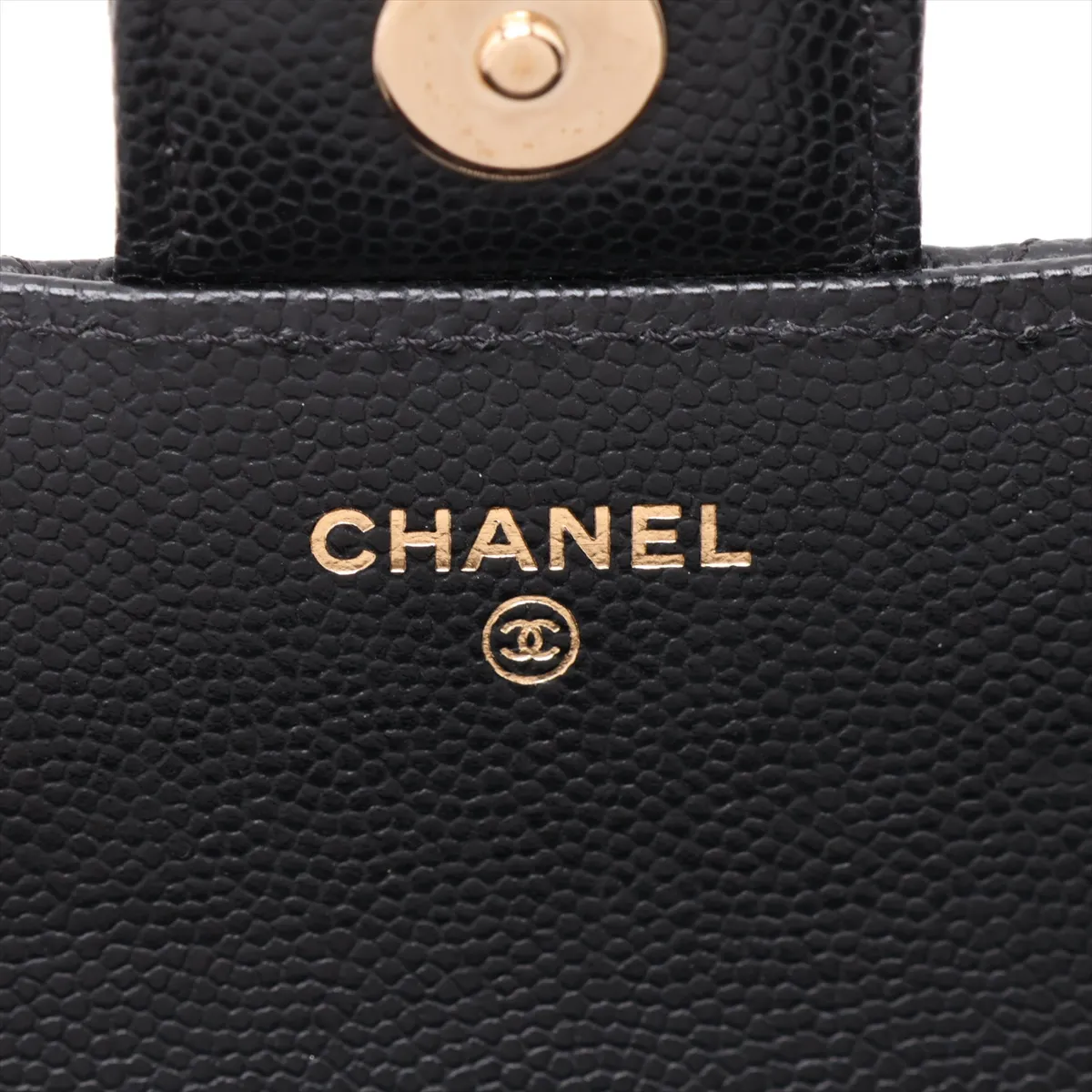 Matelassé Caviar Skin Chain Shoulder Bag, Eyewear, Black with Gold Hardware, 31762339, Serial Number 31 — view 7