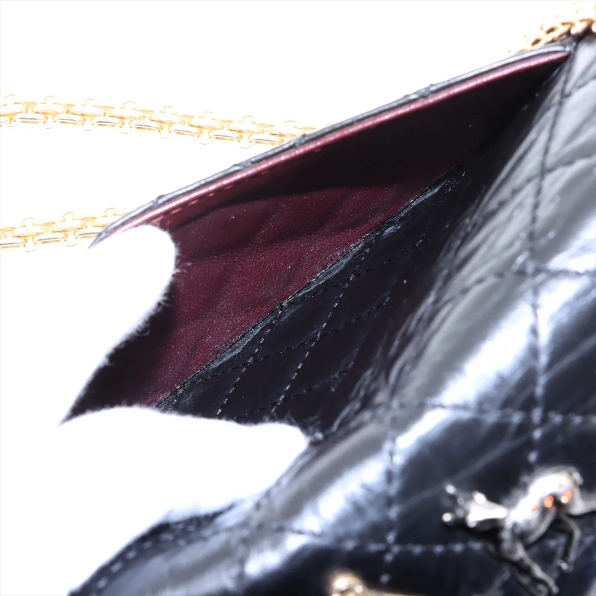 [Individually wrapped] Chanel Matelasse 2.55 Vintage Calf Double Flap Double Chain Bag Icon Black Gold Hardware 23628570 23rd Series — view 11