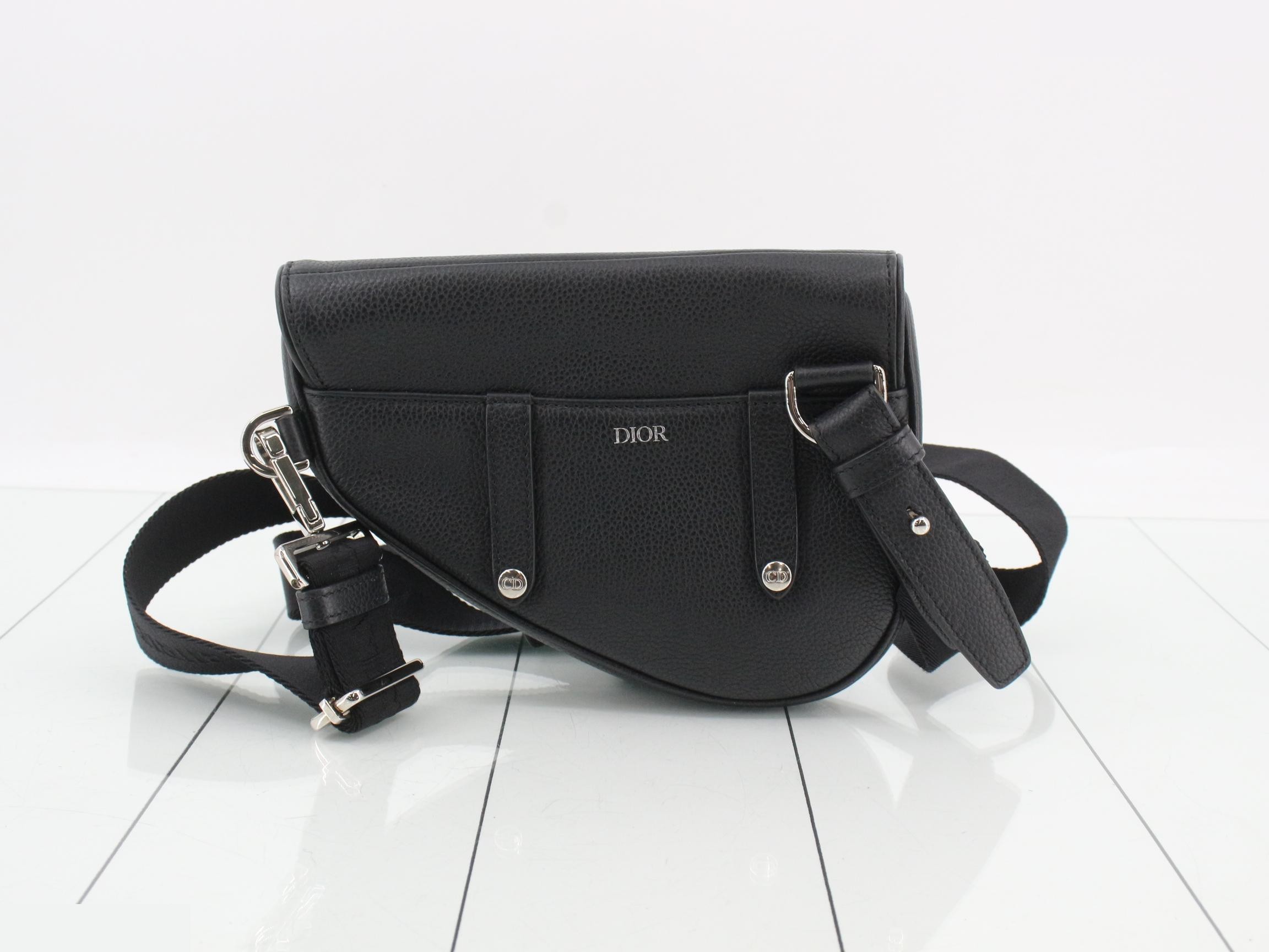 Saddlebag, Leather, Black — view 2