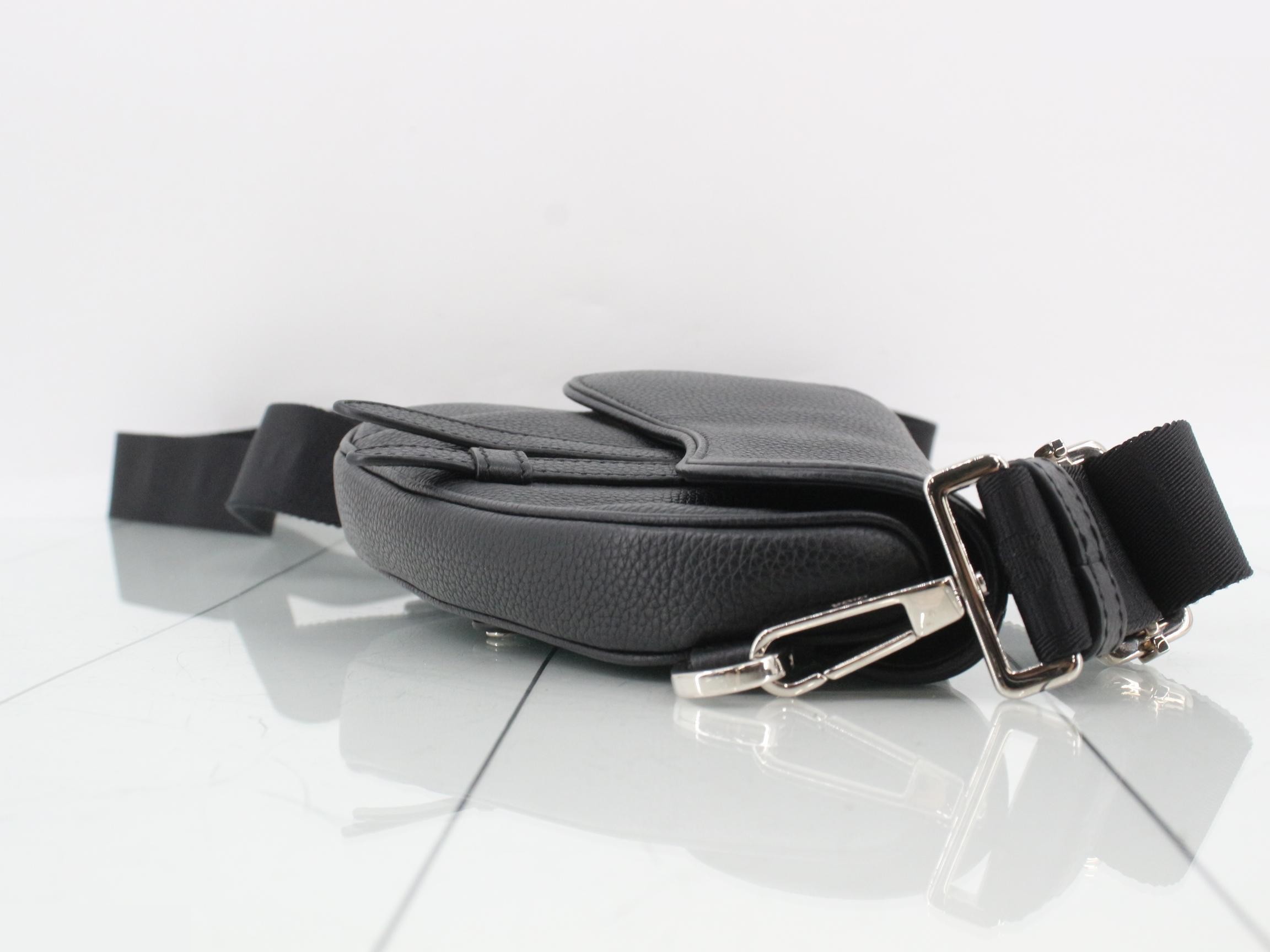 Saddlebag, Leather, Black — view 3