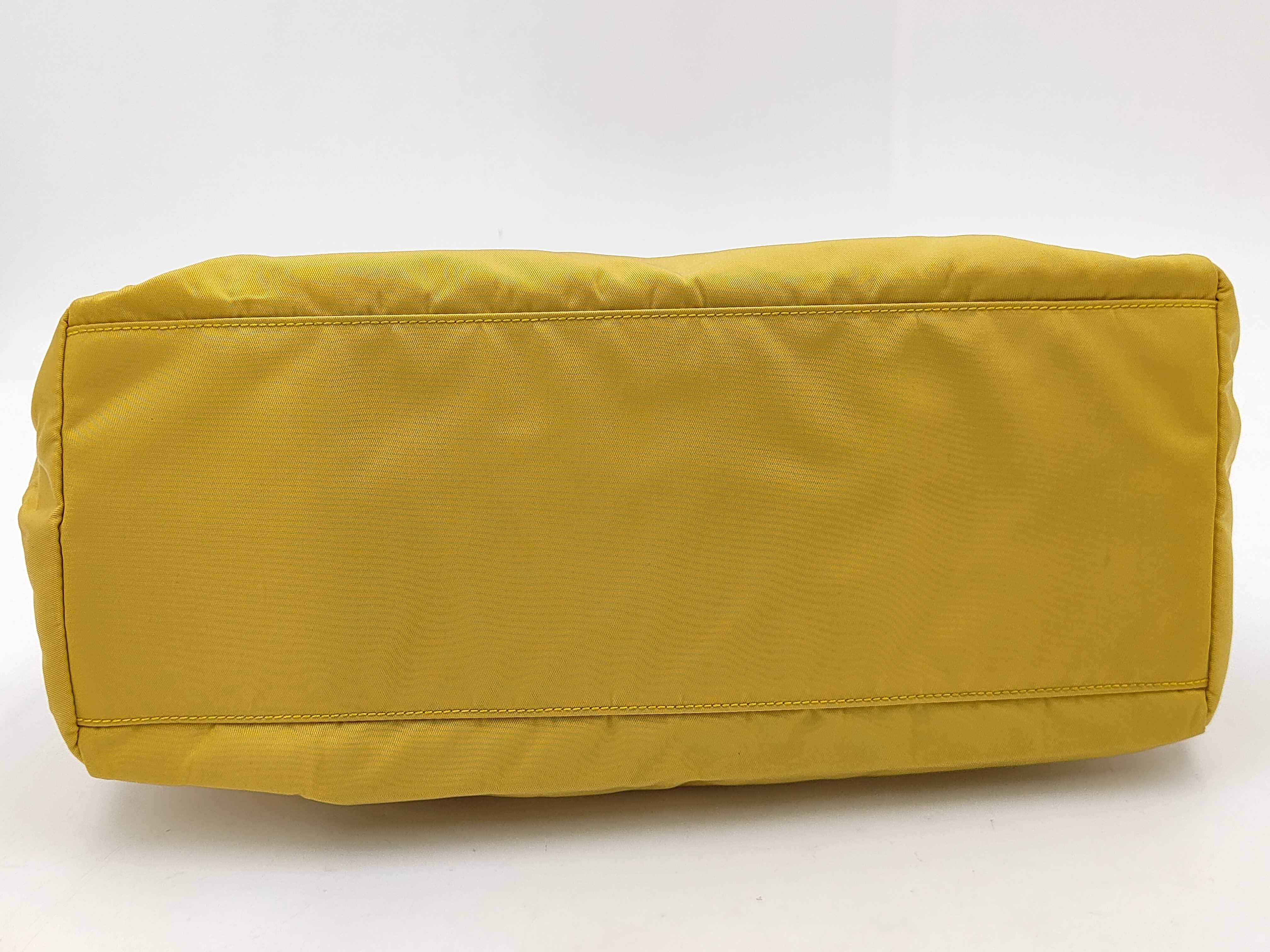 Nylon Yellow Tote Bag with Card Holder — view 3