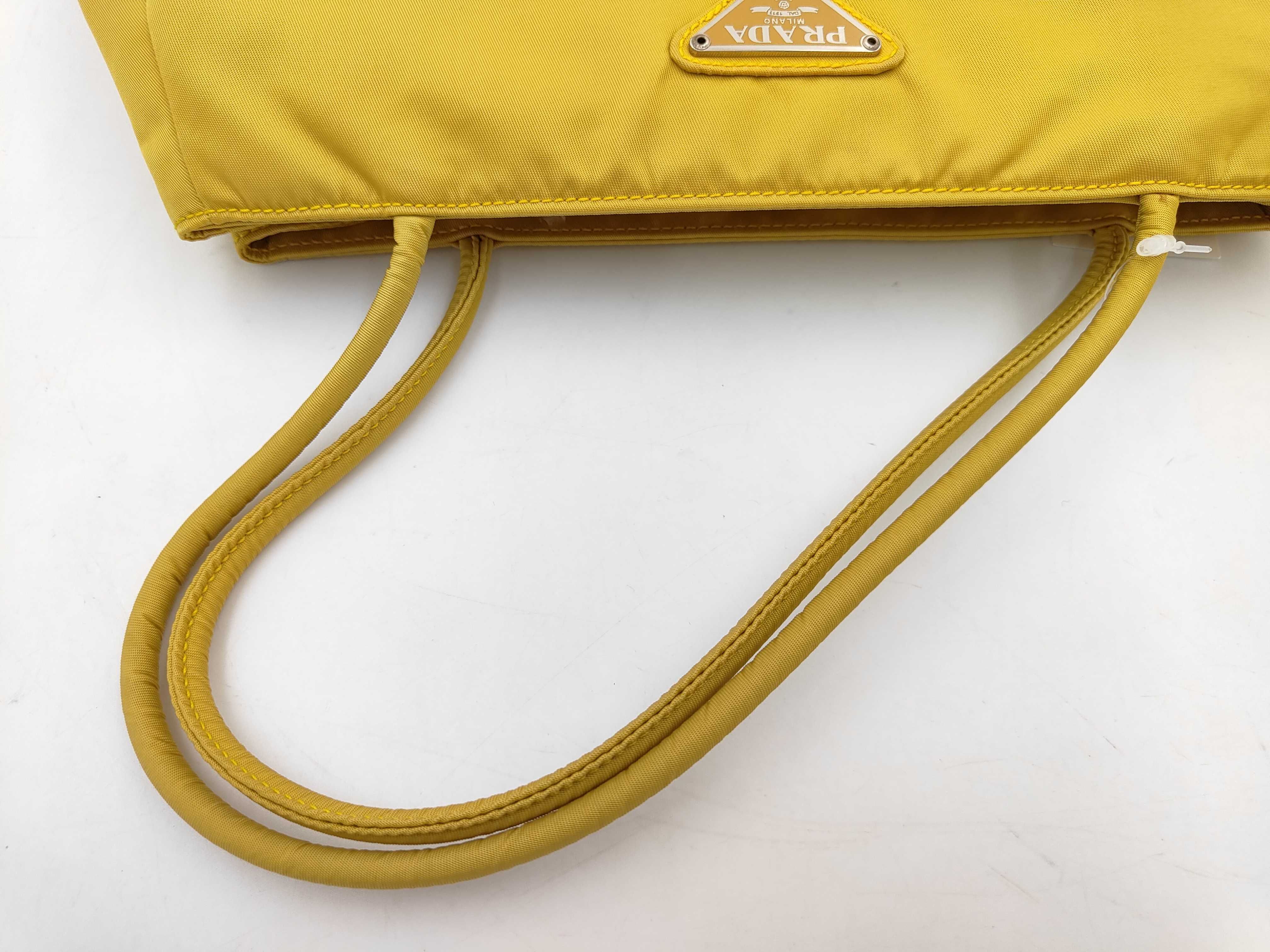Nylon Yellow Tote Bag with Card Holder — view 5