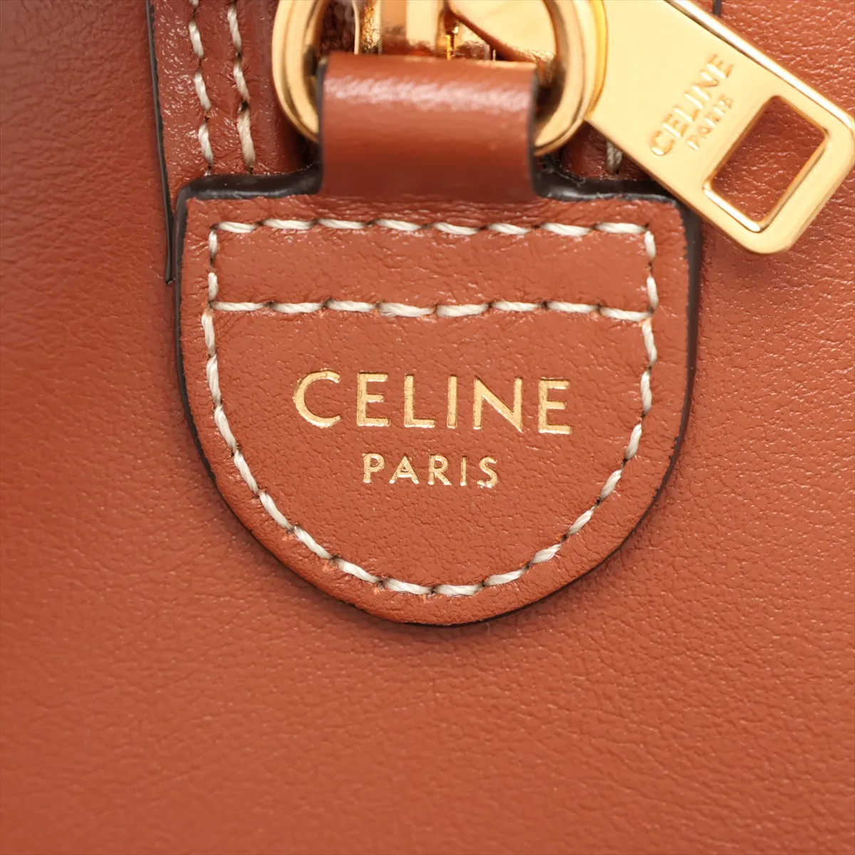 Cuir Triomphe Small Boston Leather 2-Way Handbag, Brown — view 10