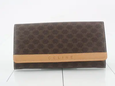 Macadam Bi-fold Long Wallet, Leather, Dark Brown