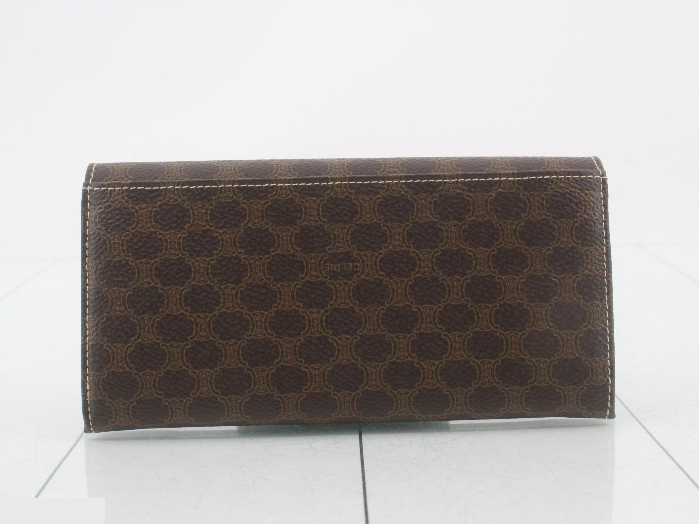 Macadam Bi-fold Long Wallet, Leather, Dark Brown — view 2