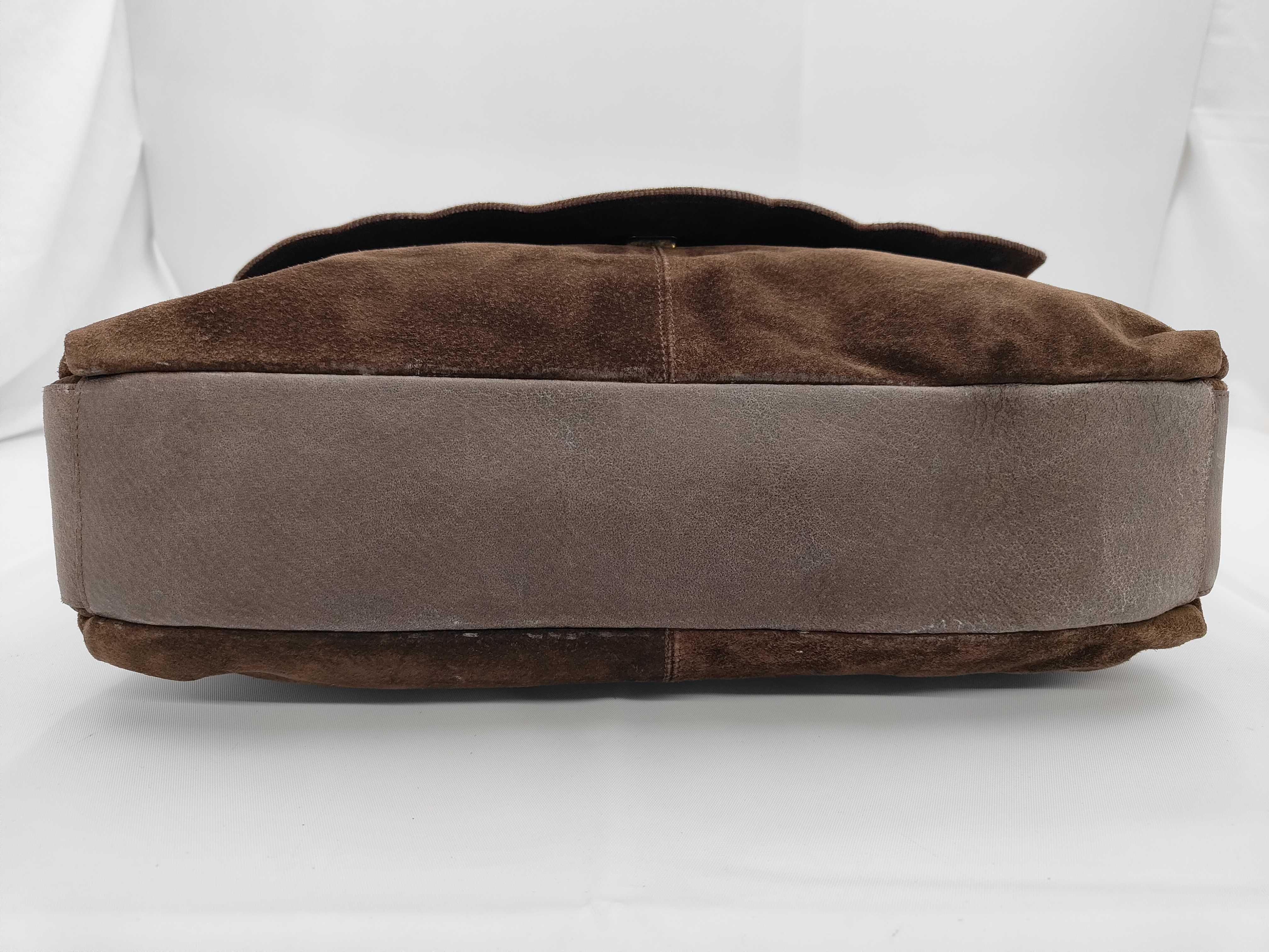 Suede Brown Shoulder Bag — view 5