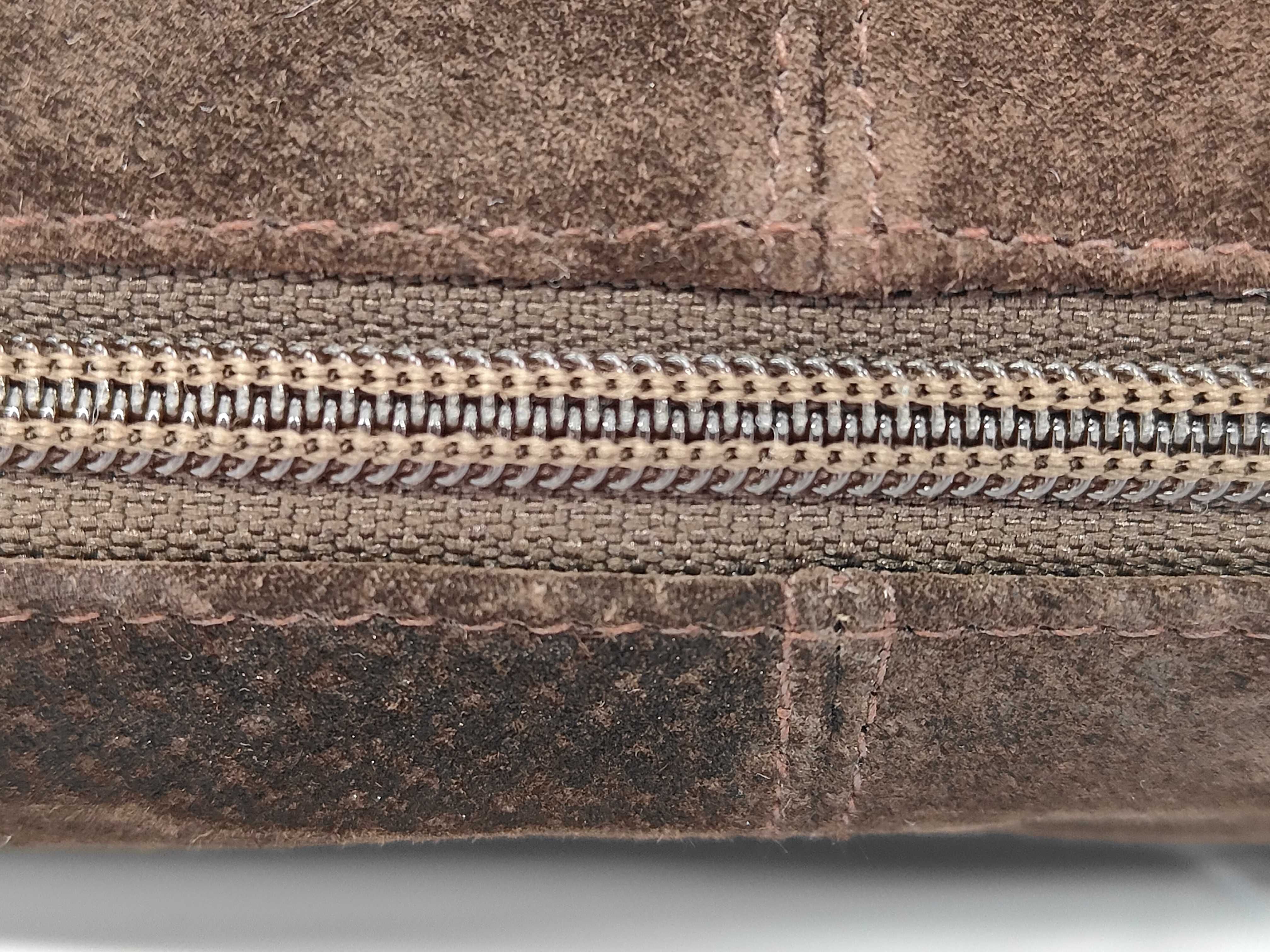 Suede Brown Shoulder Bag — view 8