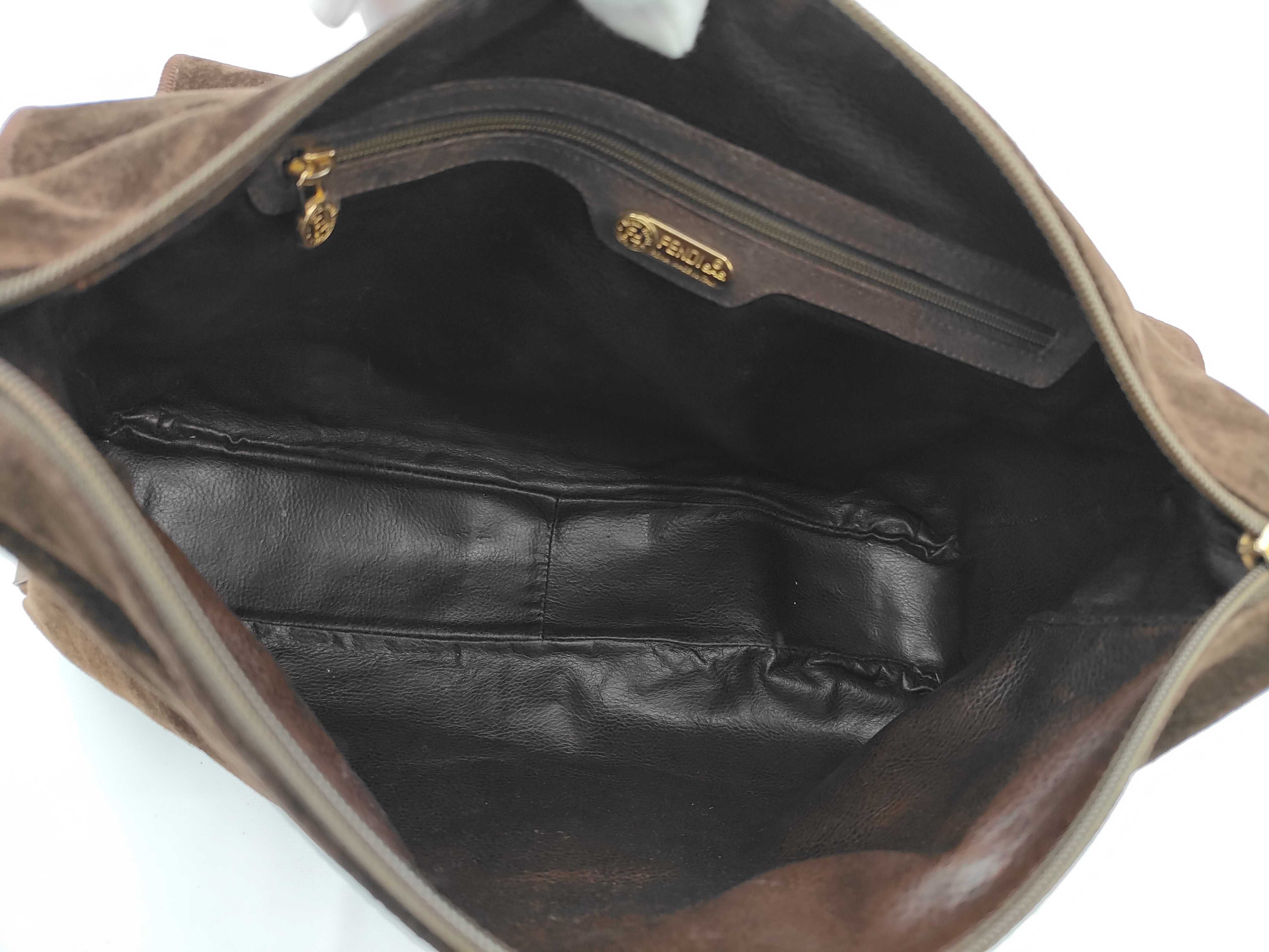 Suede Brown Shoulder Bag — view 9