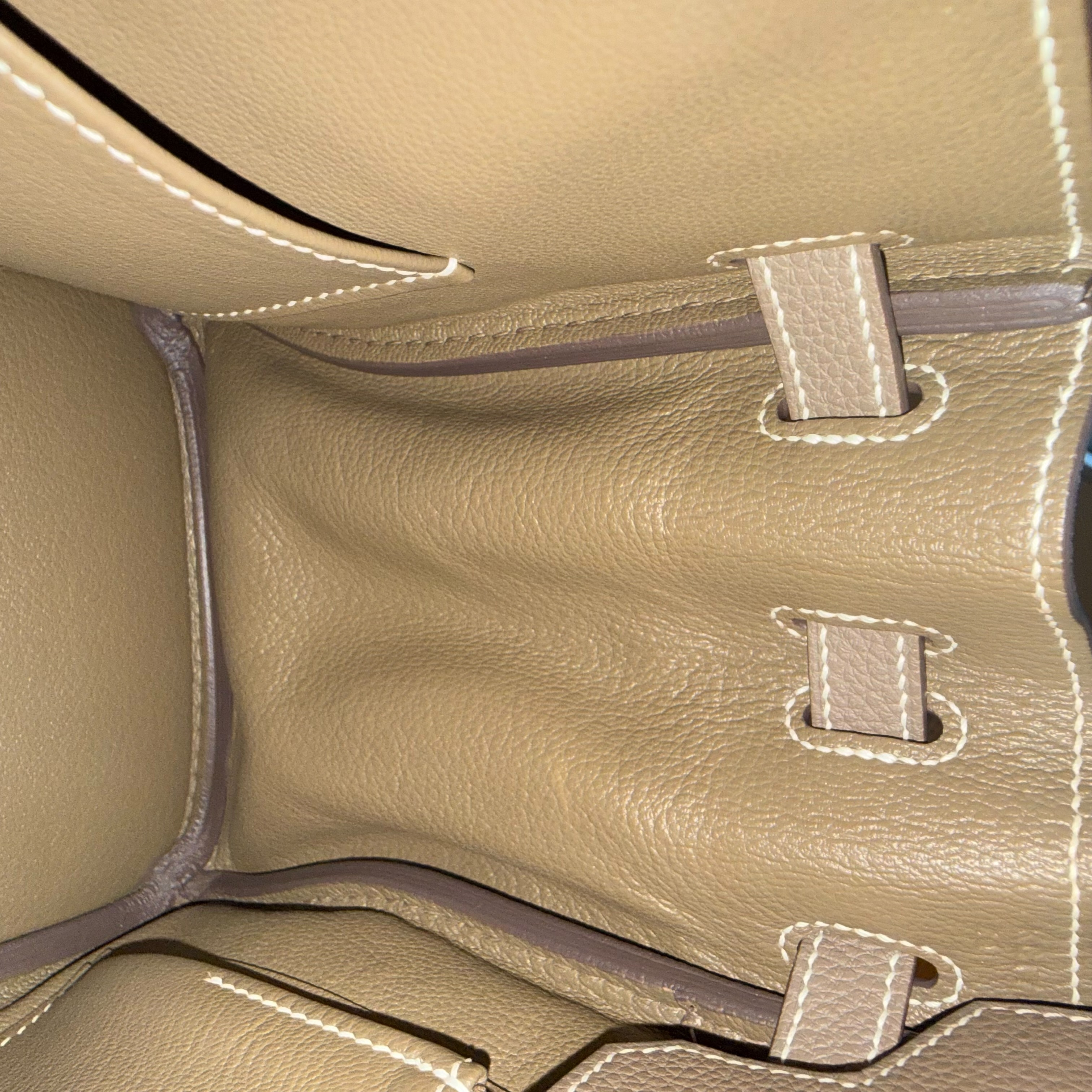 Birkin 25 Etoupe Togo Leather Handbag with Gold Hardware (K Stamp) — view 14