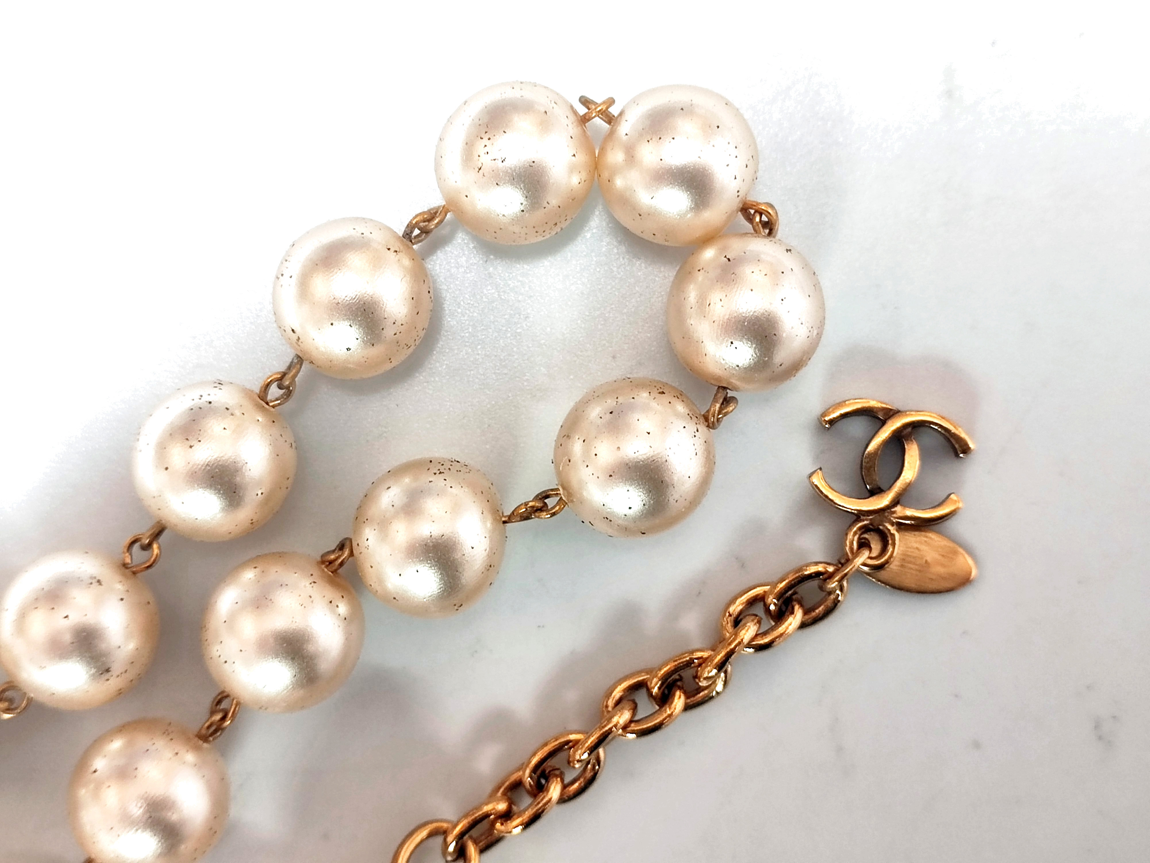 Coco Mark Flower Pearl Necklace — view 8