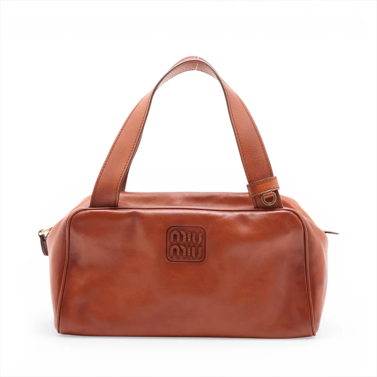 leather handbag, brown