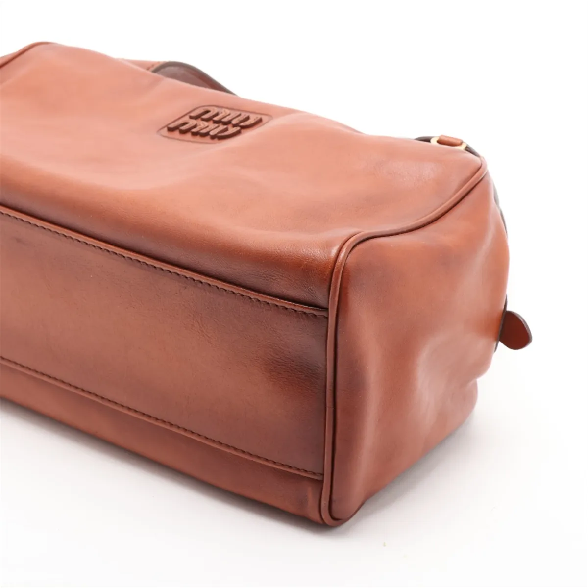 leather handbag, brown — view 3