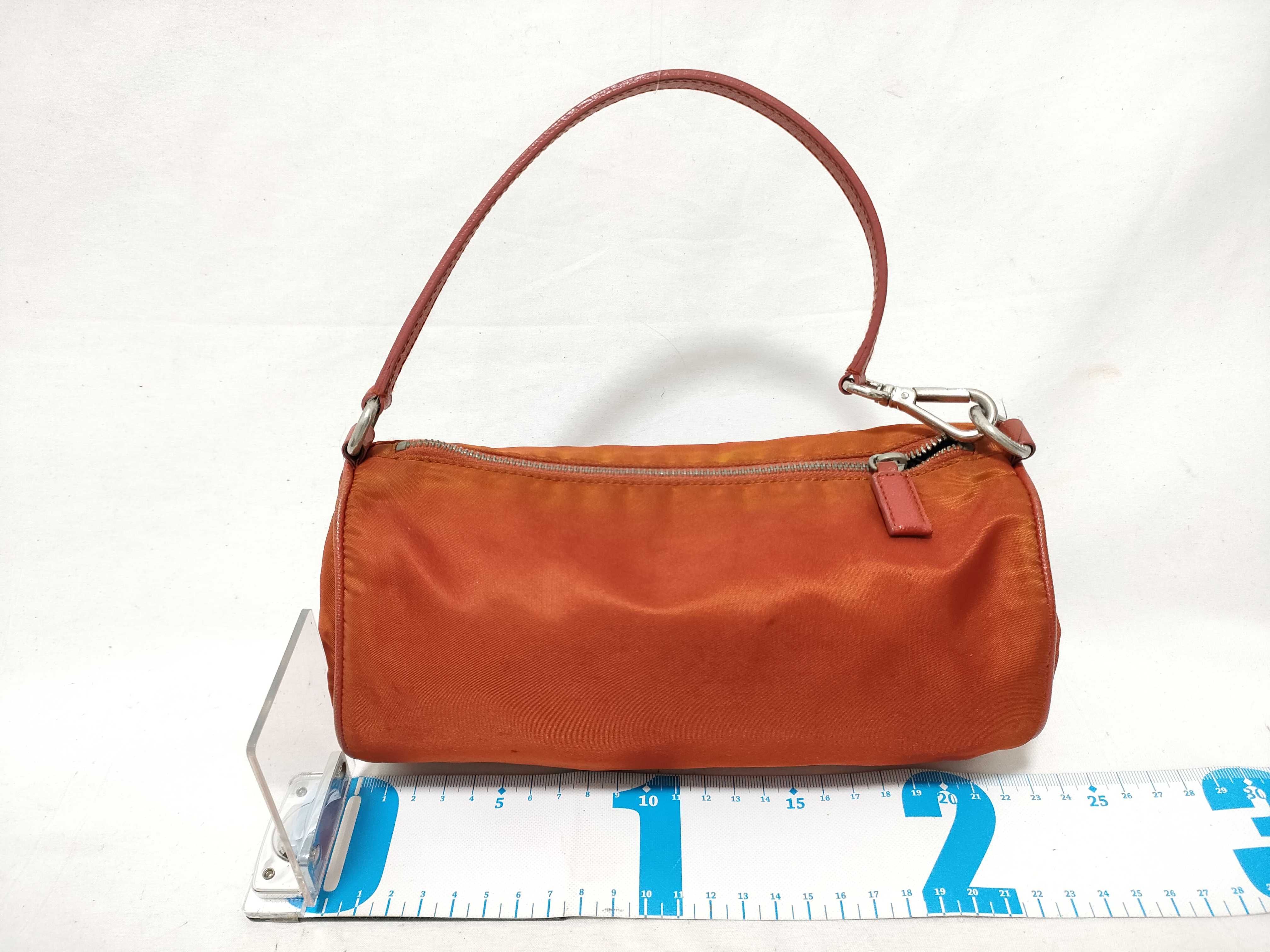 Nylon Accessory Pouch, Cylindrical, Orange Pouch — view 2