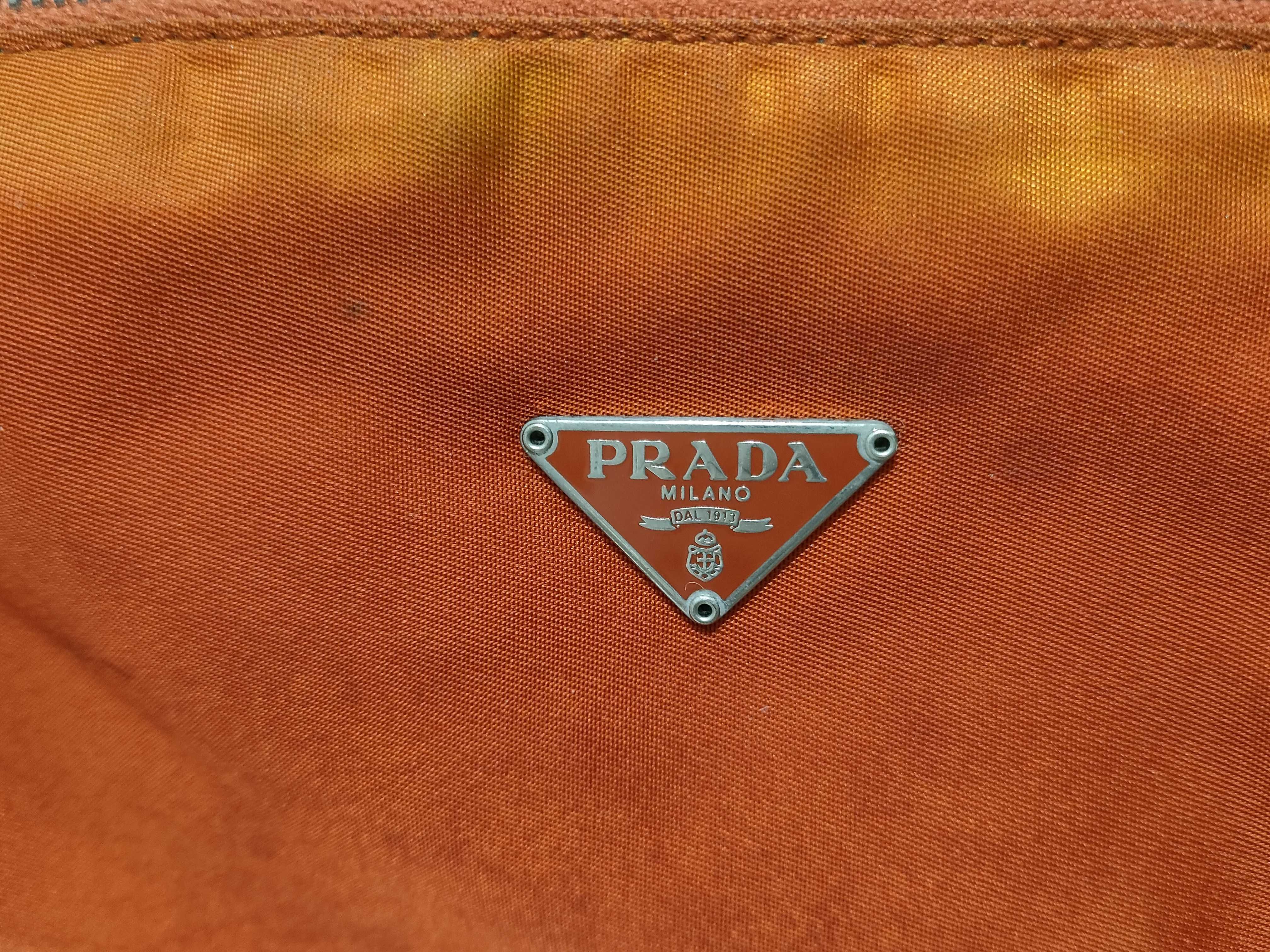 Nylon Accessory Pouch, Cylindrical, Orange Pouch — view 12