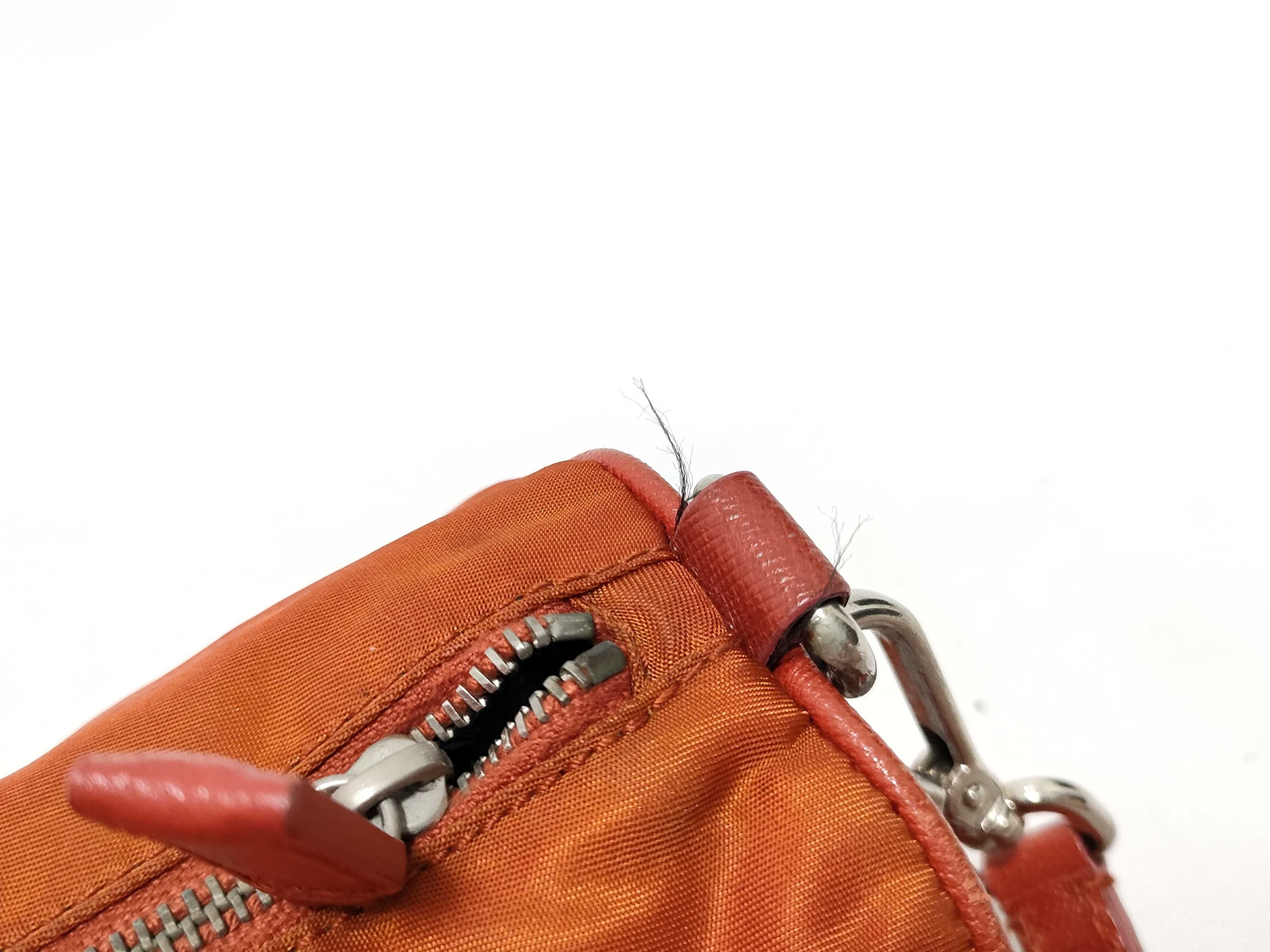 Nylon Accessory Pouch, Cylindrical, Orange Pouch — view 13