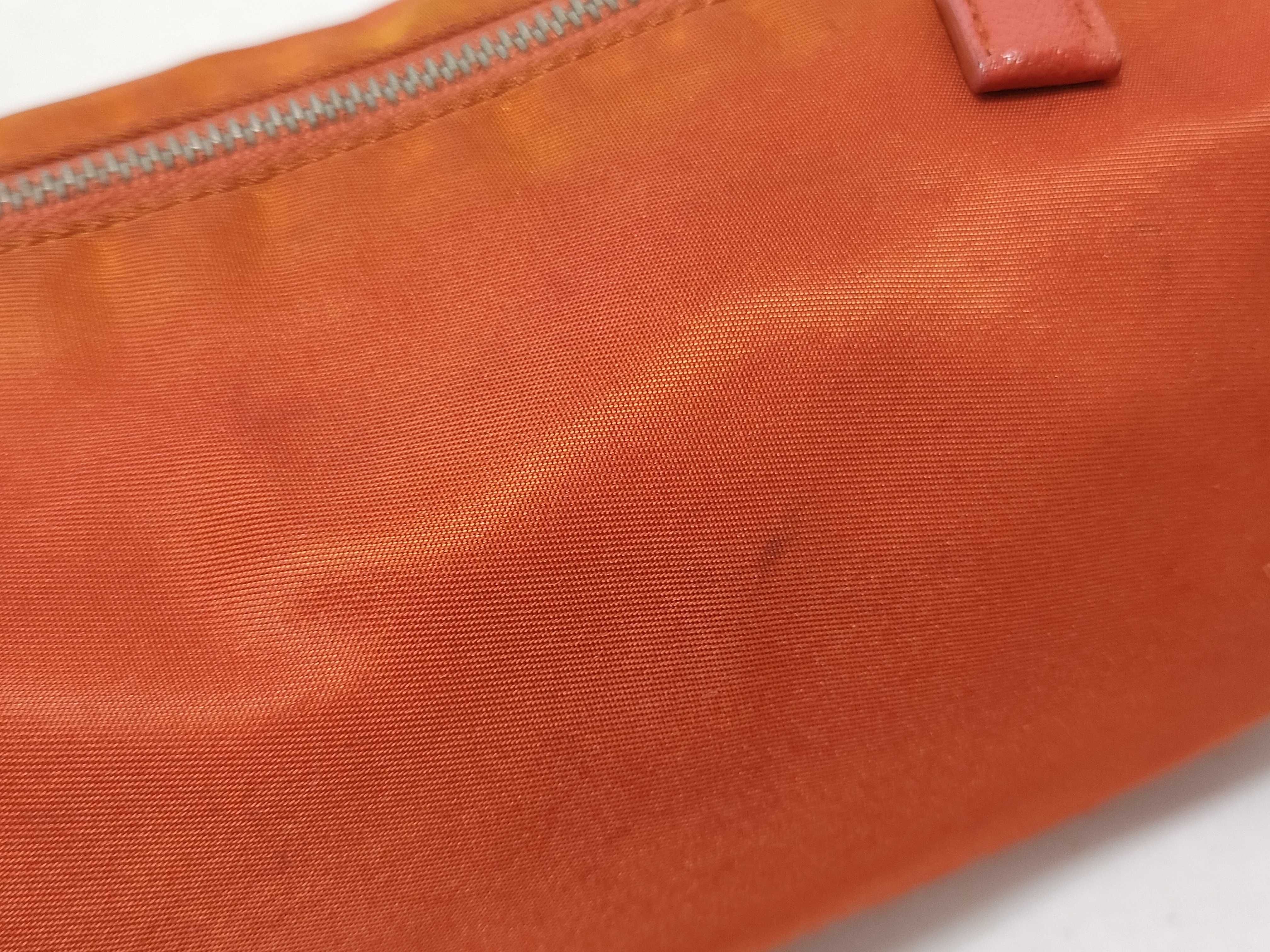 Nylon Accessory Pouch, Cylindrical, Orange Pouch — view 14