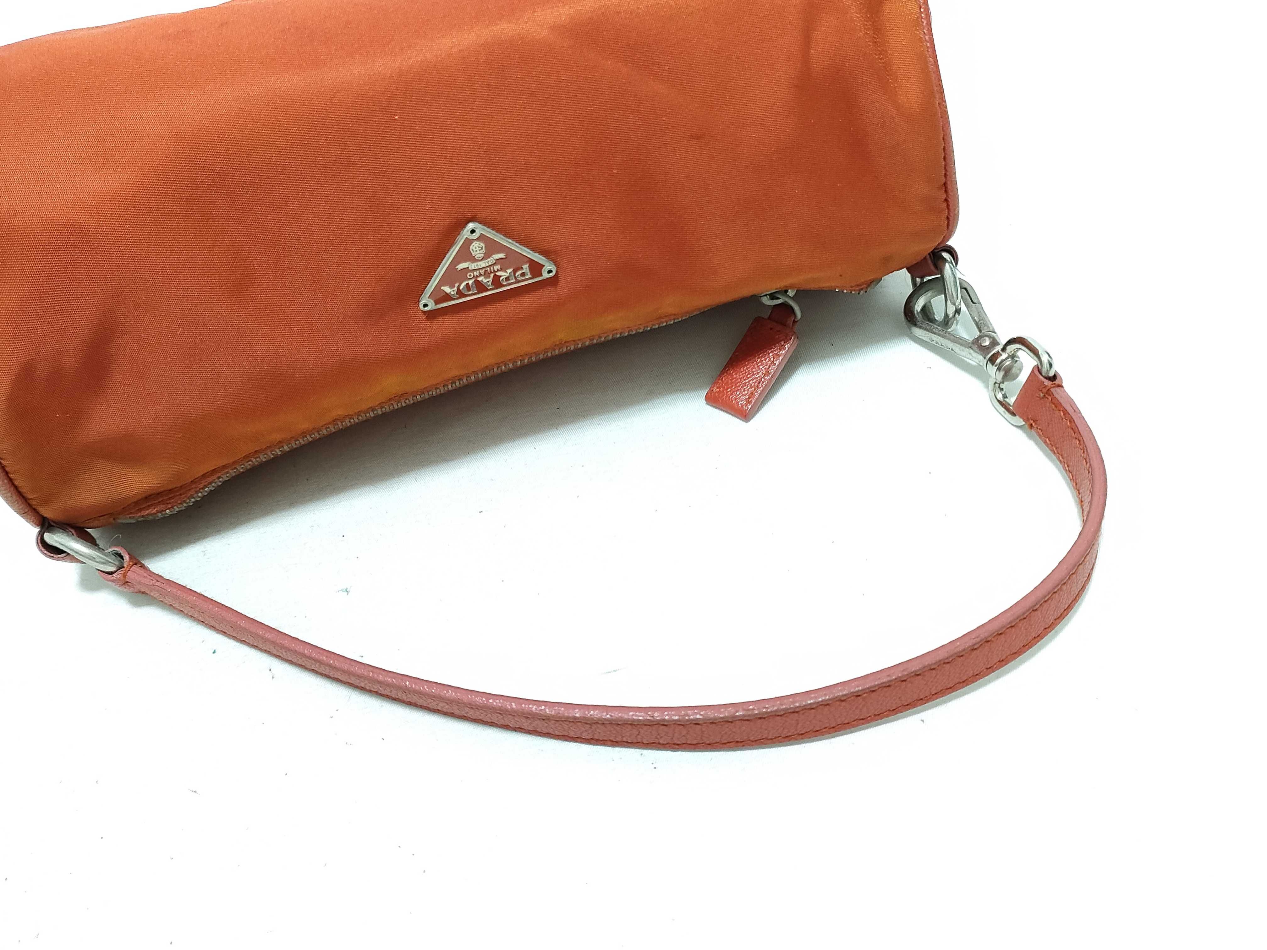 Nylon Accessory Pouch, Cylindrical, Orange Pouch — view 3