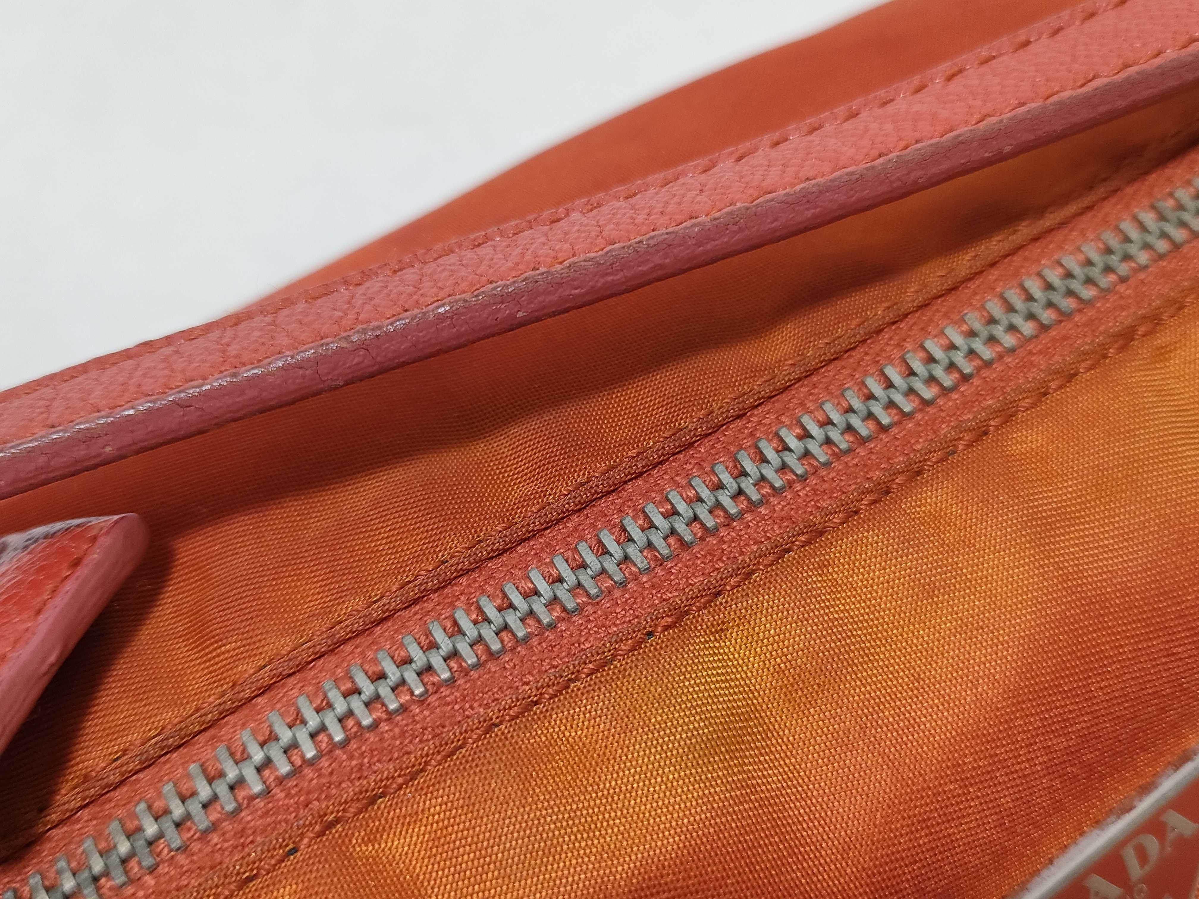 Nylon Accessory Pouch, Cylindrical, Orange Pouch — view 6