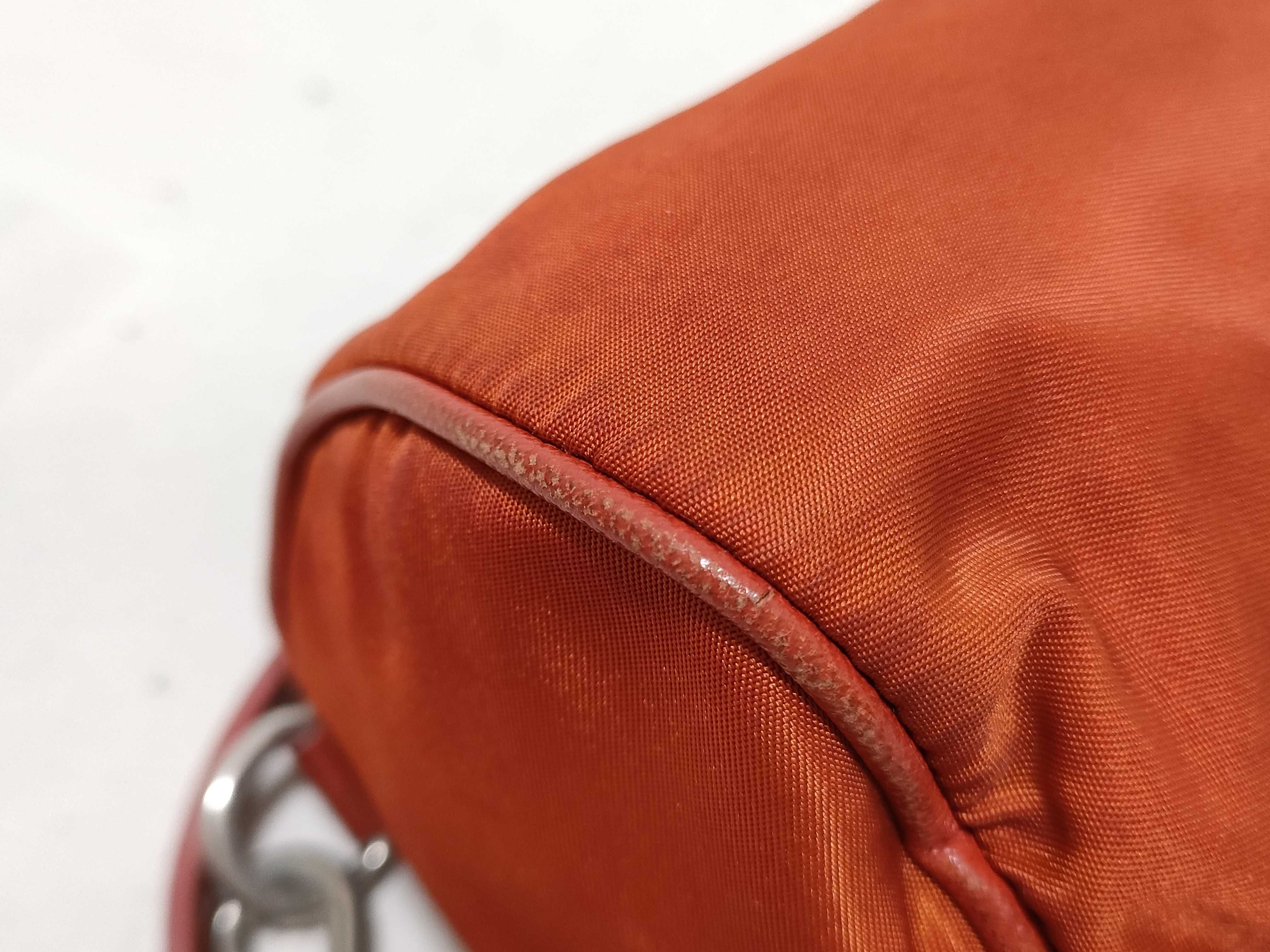 Nylon Accessory Pouch, Cylindrical, Orange Pouch — view 7