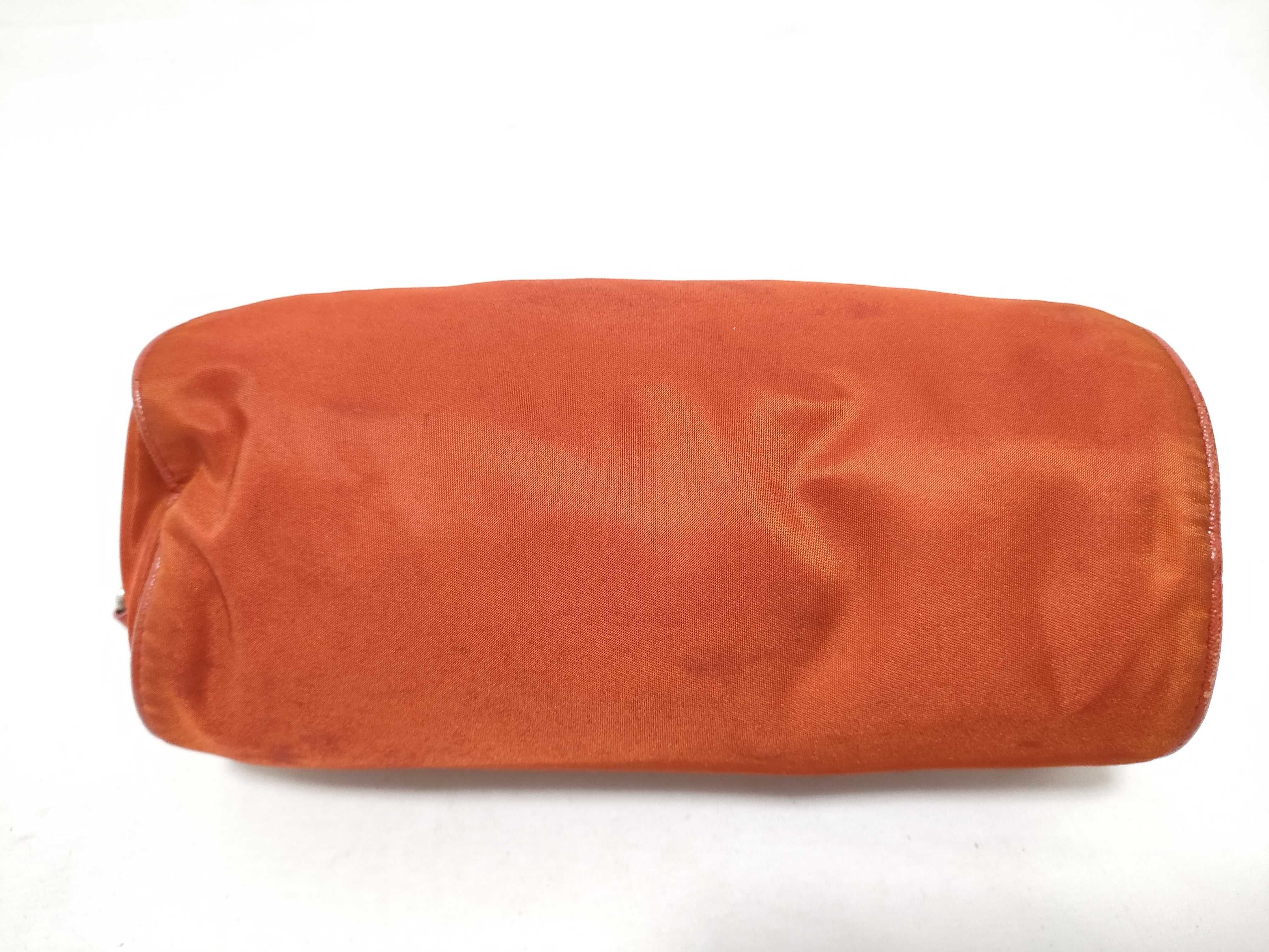 Nylon Accessory Pouch, Cylindrical, Orange Pouch — view 8
